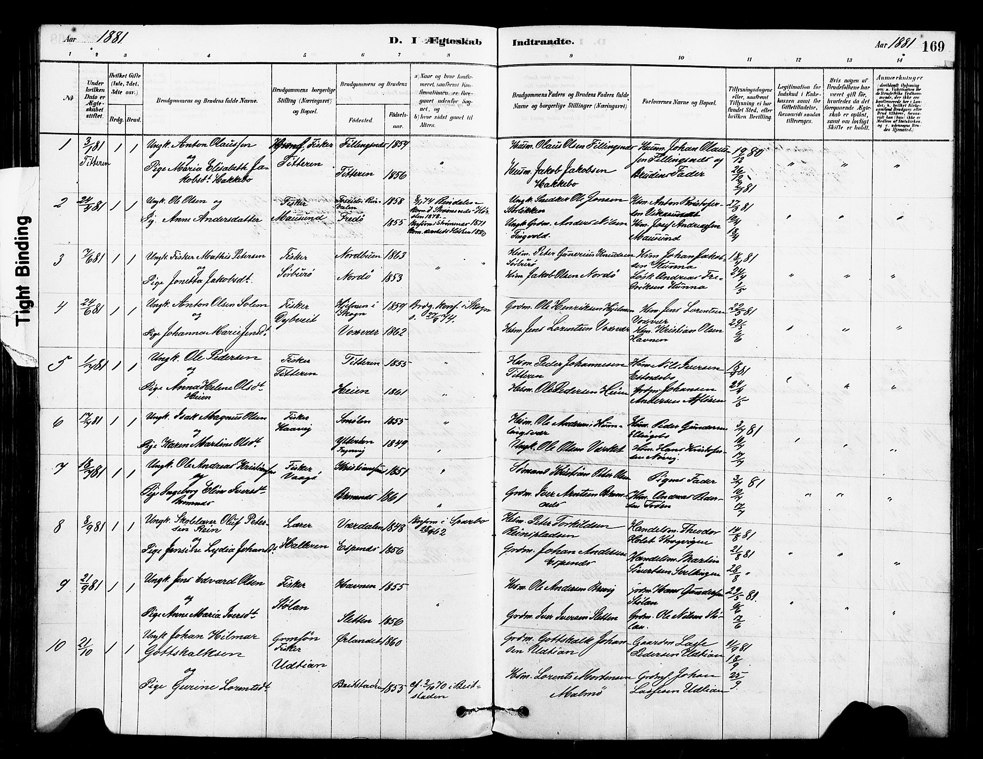 Ministerialprotokoller, klokkerbøker og fødselsregistre - Sør-Trøndelag, SAT/A-1456/640/L0578: Parish register (official) no. 640A03, 1879-1889, p. 169