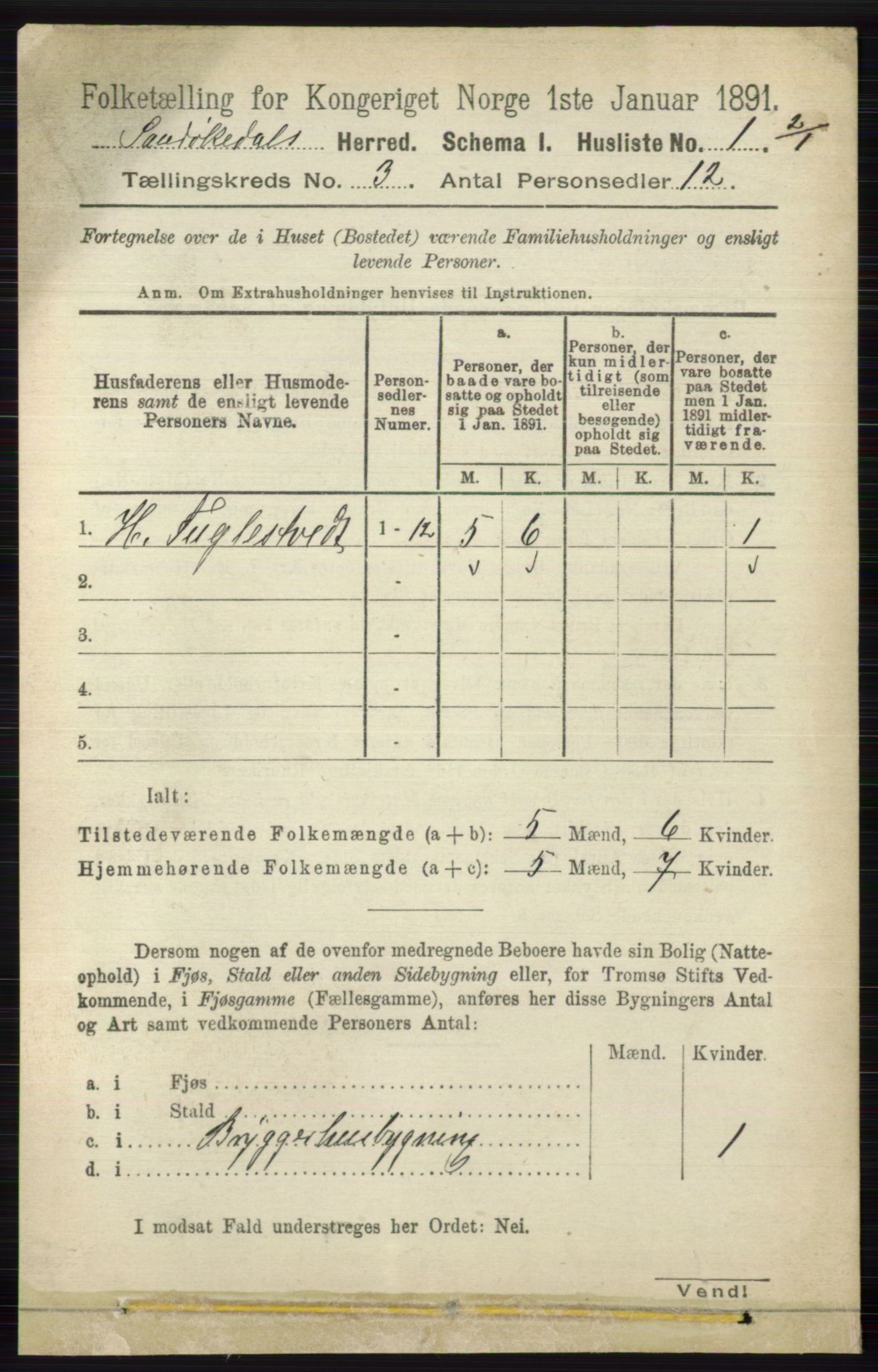 RA, 1891 census for 0816 Sannidal, 1891, p. 740