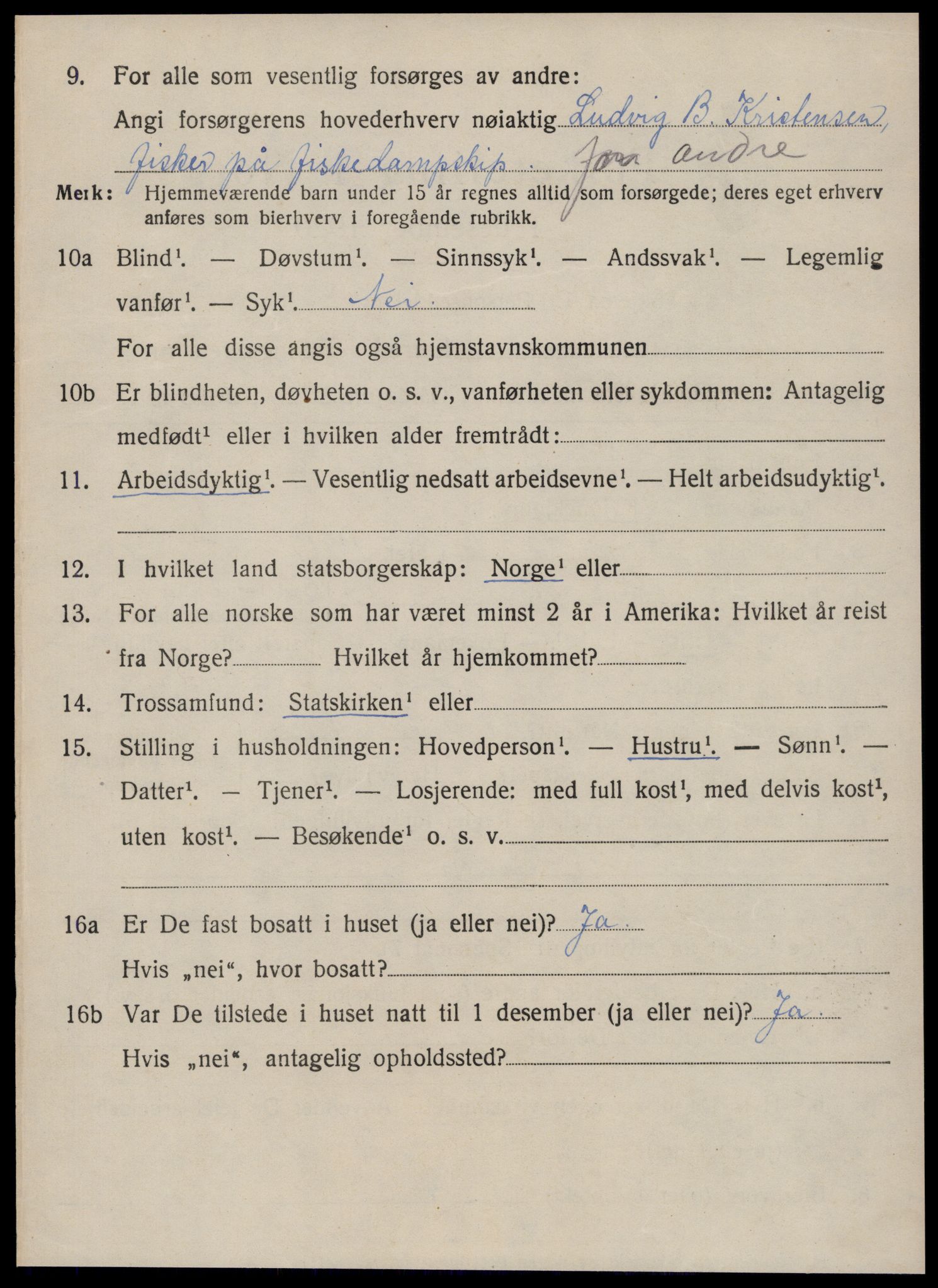 SAT, 1920 census for Borgund, 1920, p. 9127