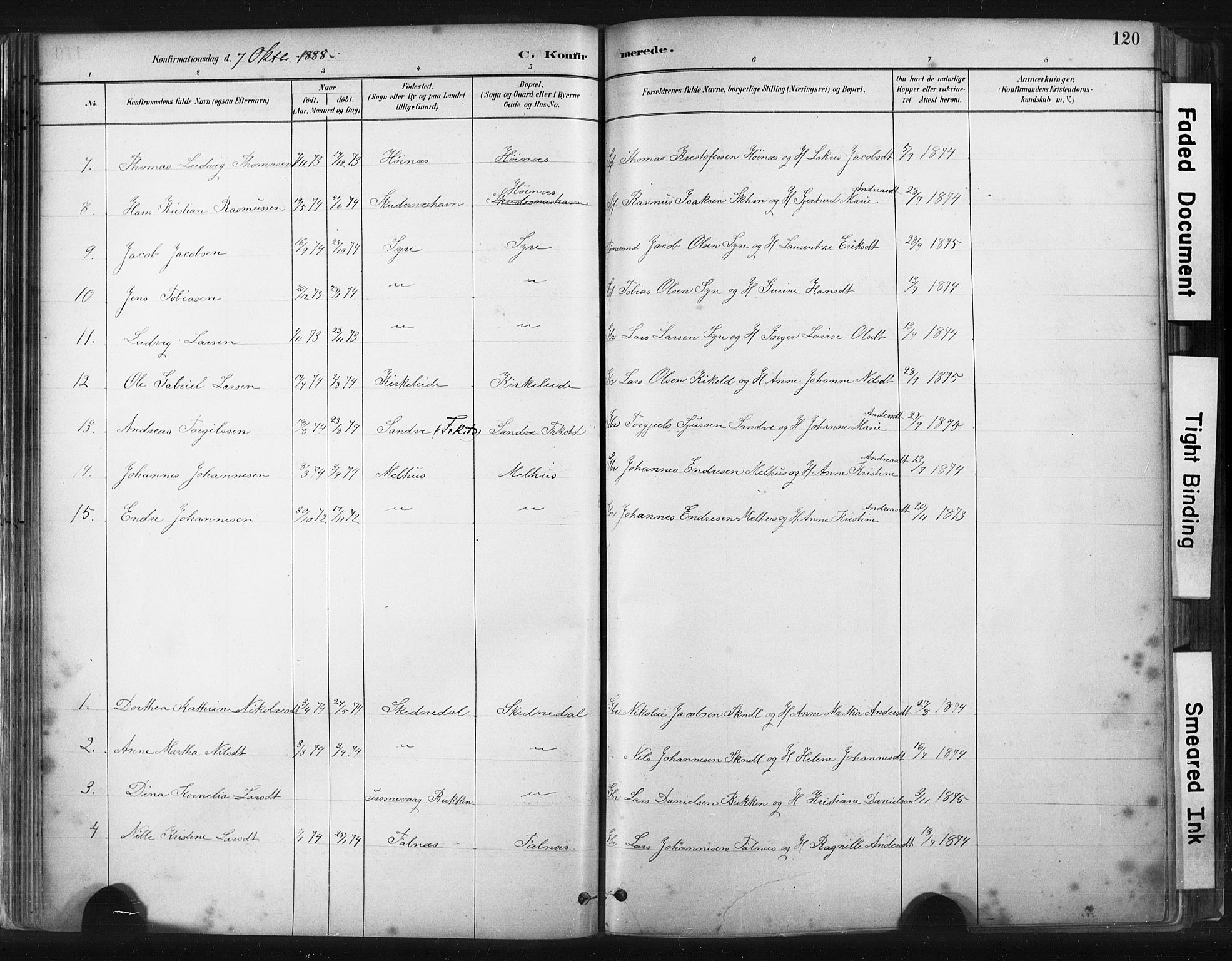 Skudenes sokneprestkontor, AV/SAST-A -101849/H/Ha/Haa/L0009: Parish register (official) no. A 6, 1882-1912, p. 120