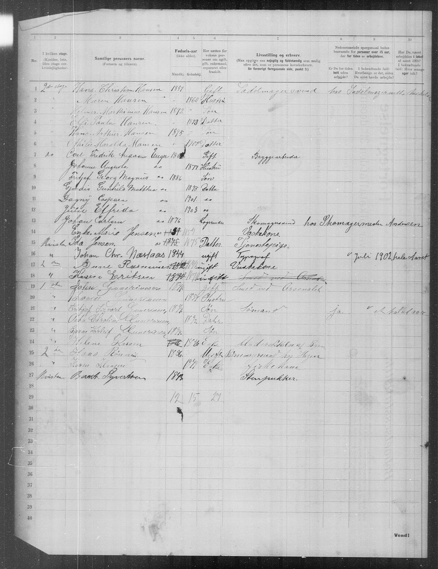 OBA, Municipal Census 1903 for Kristiania, 1903, p. 18403