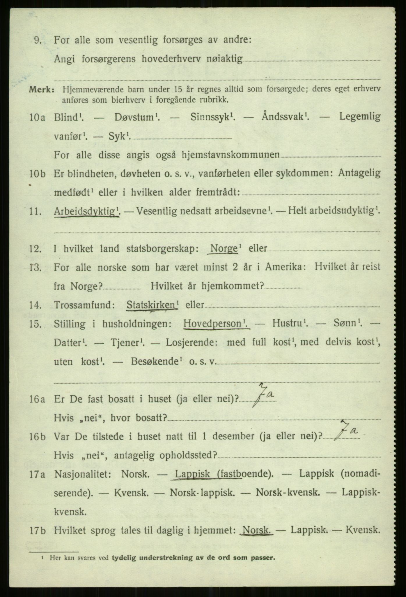 SATØ, 1920 census for Helgøy, 1920, p. 1162