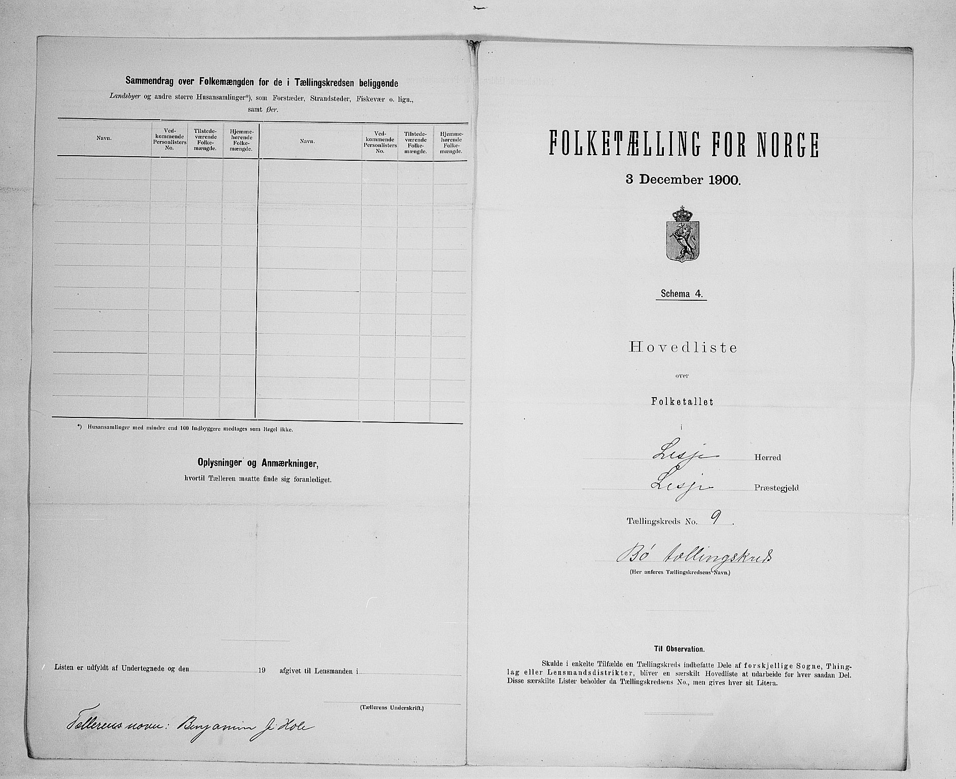 SAH, 1900 census for Lesja, 1900, p. 33