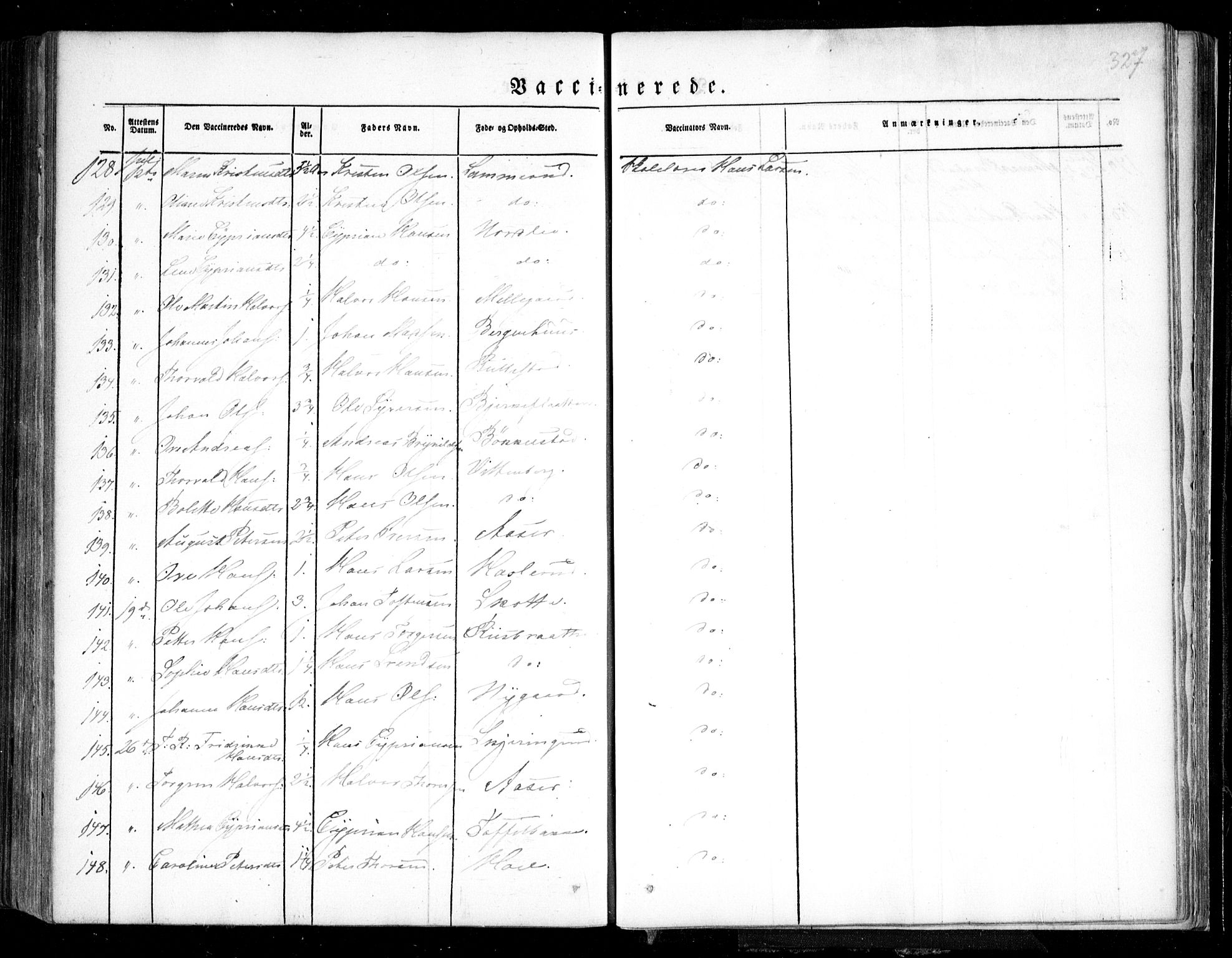 Trøgstad prestekontor Kirkebøker, AV/SAO-A-10925/F/Fa/L0007: Parish register (official) no. I 7, 1845-1854, p. 327