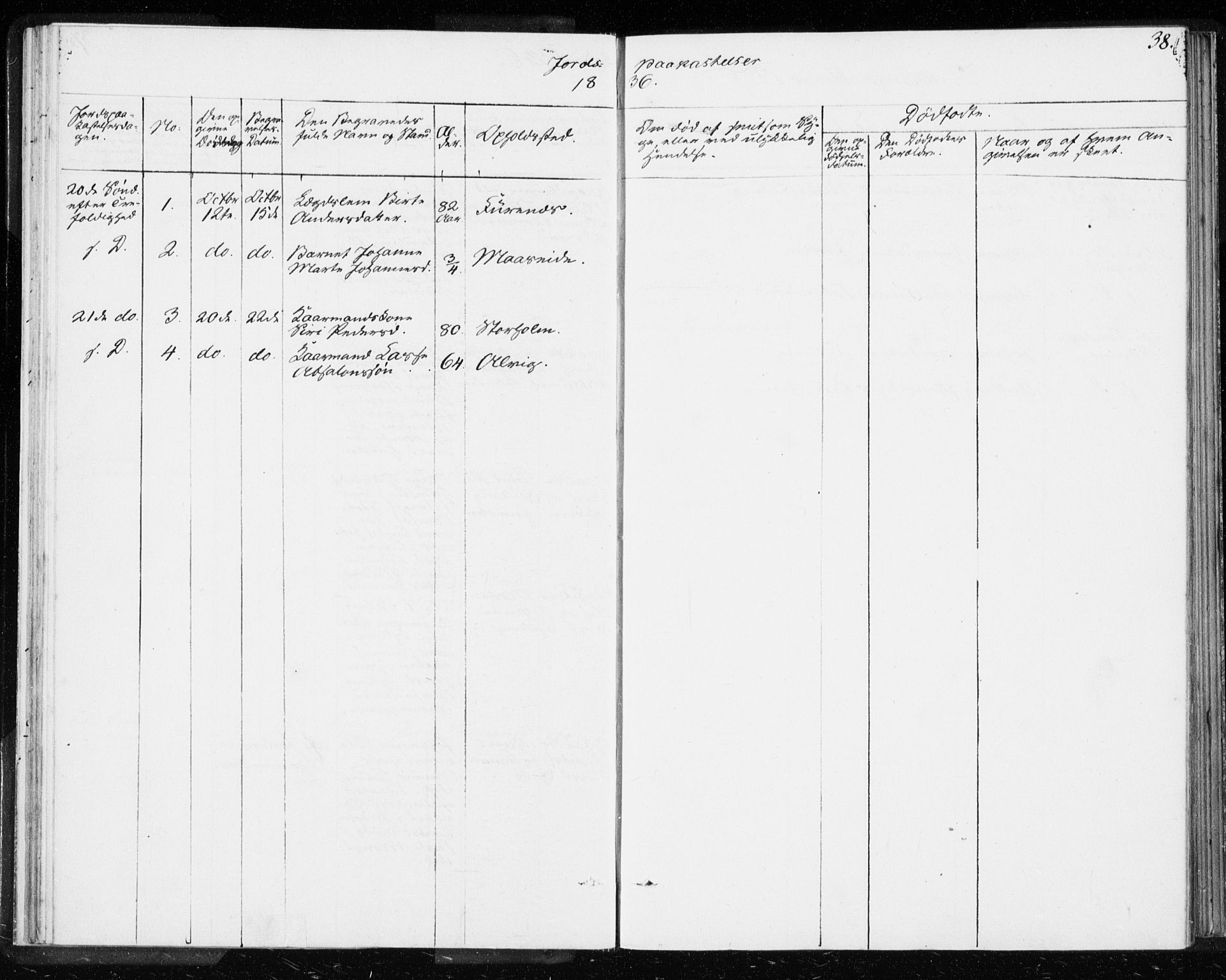 Ministerialprotokoller, klokkerbøker og fødselsregistre - Møre og Romsdal, AV/SAT-A-1454/528/L0414: Curate's parish register no. 528B02, 1833-1844, p. 38