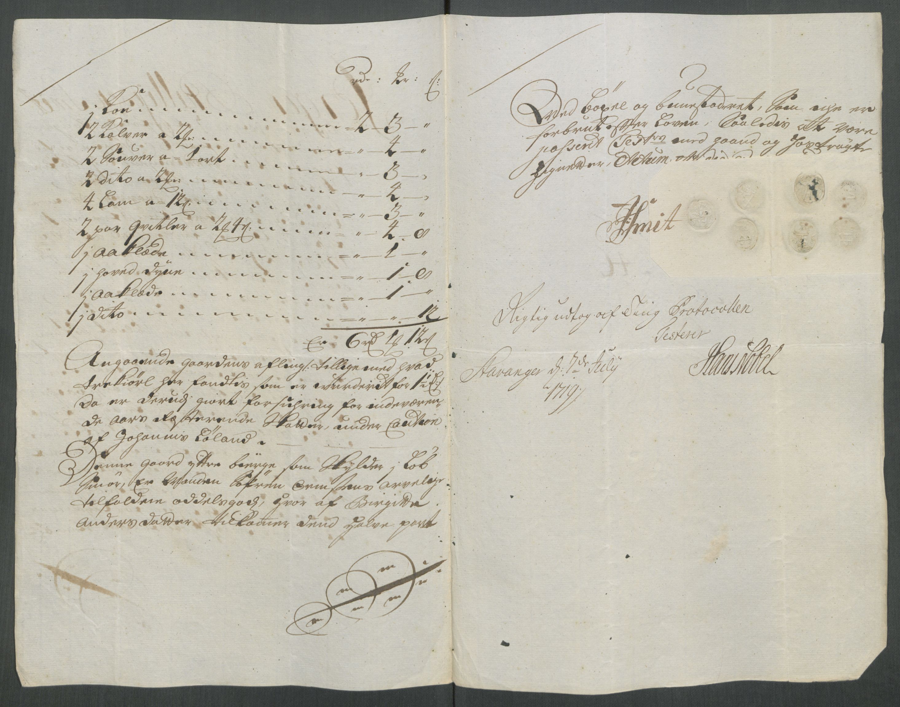 Rentekammeret inntil 1814, Reviderte regnskaper, Fogderegnskap, AV/RA-EA-4092/R47/L2871: Fogderegnskap Ryfylke, 1718, p. 280