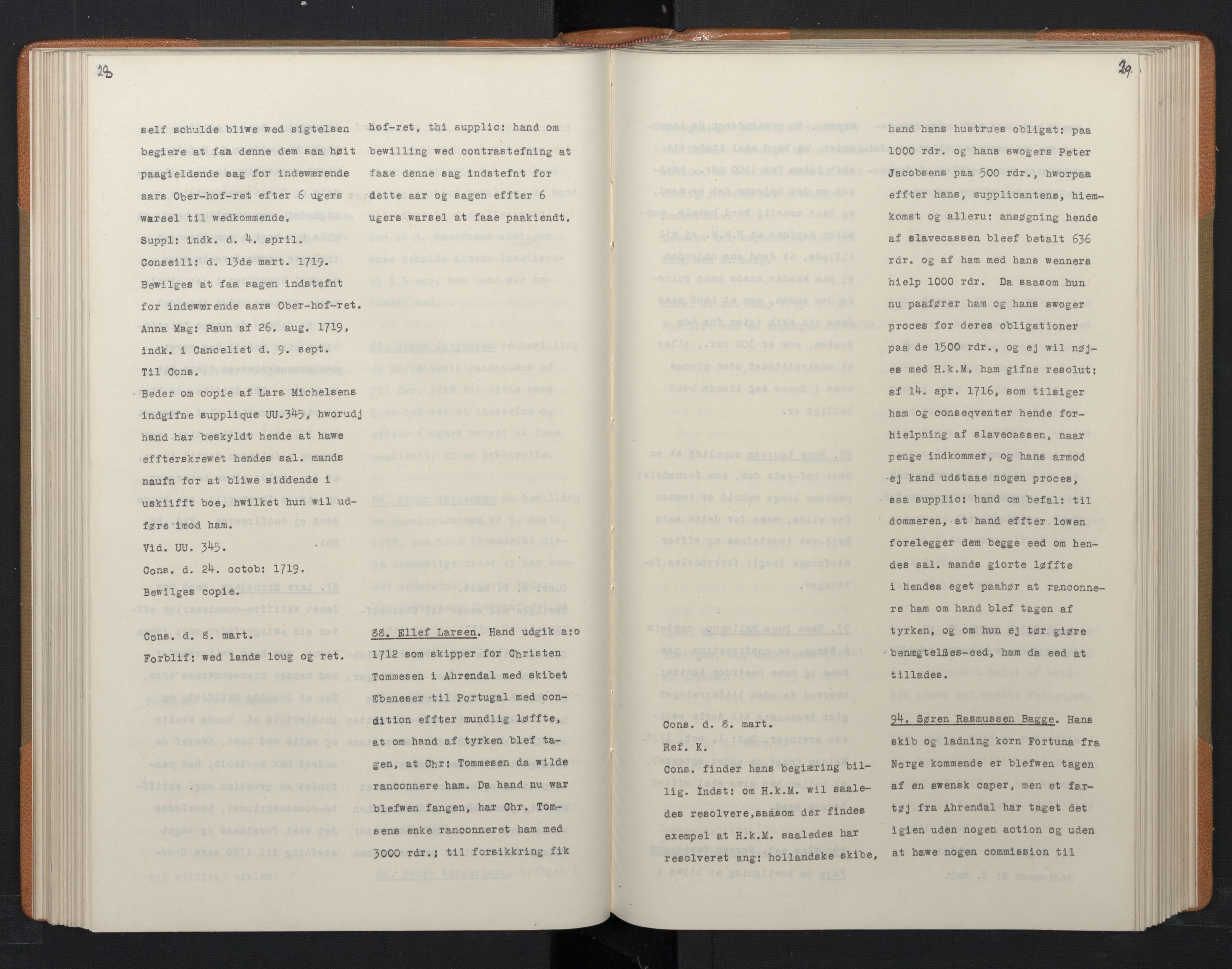 Avskriftsamlingen, AV/RA-EA-4022/F/Fa/L0082: Supplikker, 1718-1719, p. 125