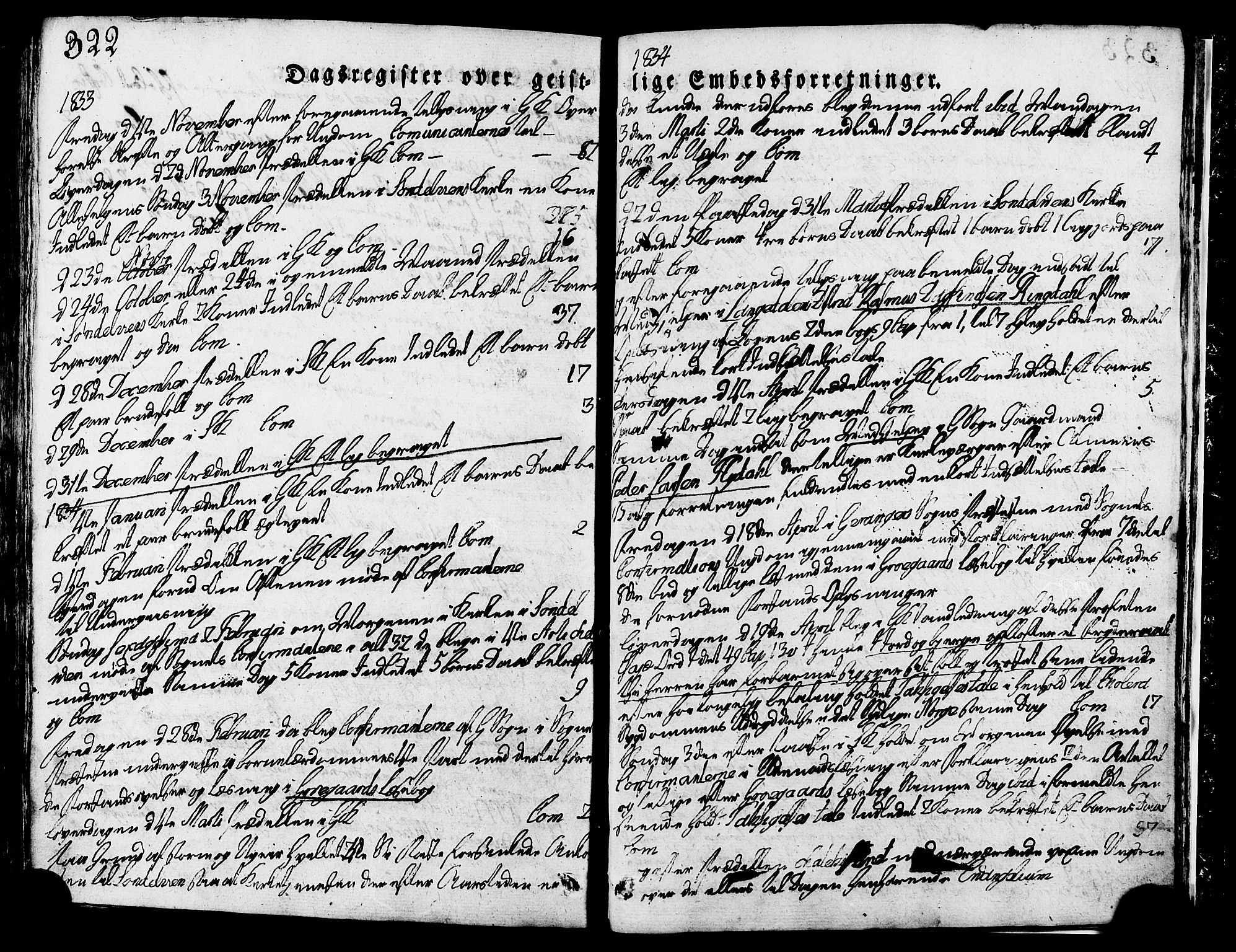 Ministerialprotokoller, klokkerbøker og fødselsregistre - Møre og Romsdal, SAT/A-1454/517/L0221: Parish register (official) no. 517A01, 1827-1858, p. 322