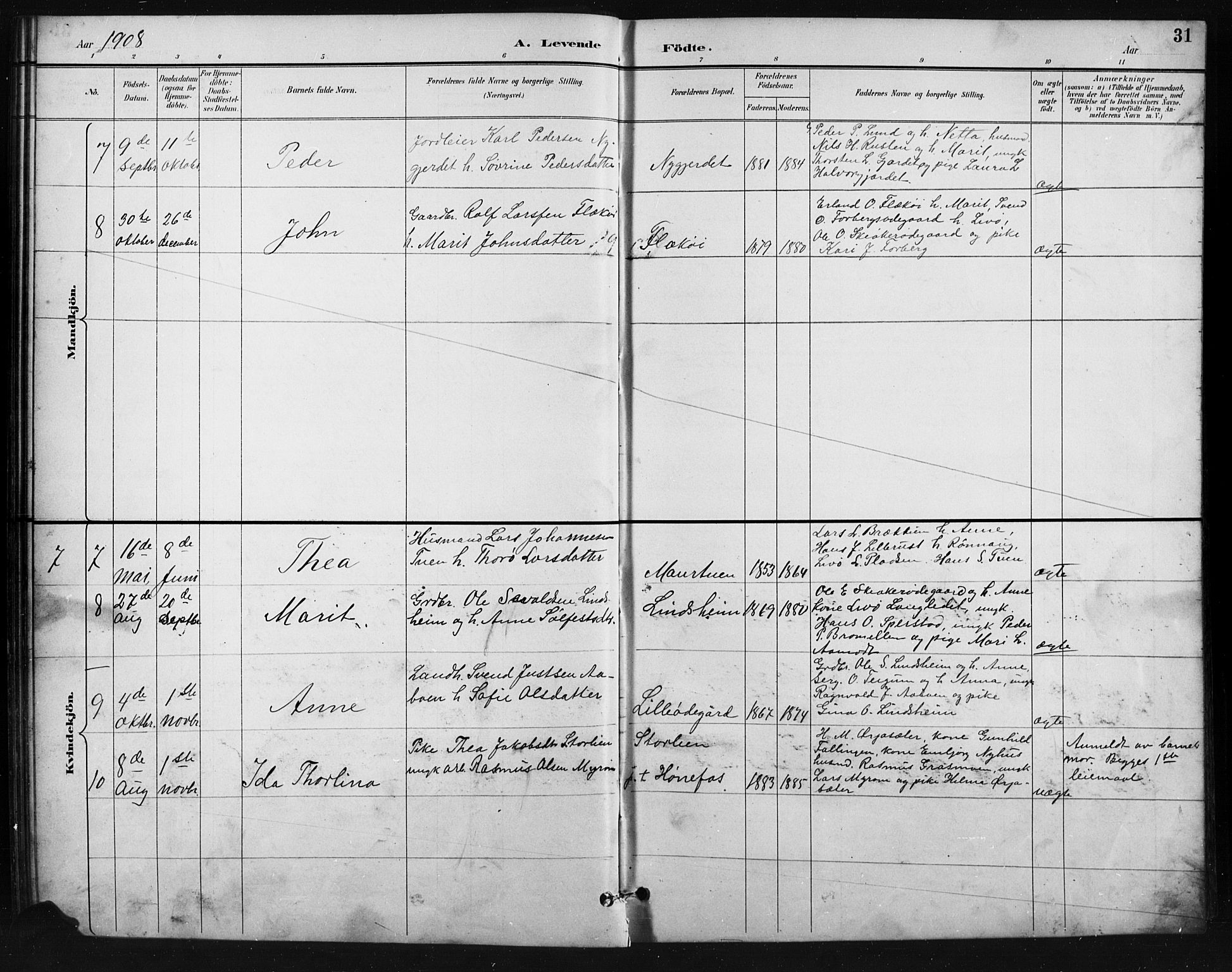 Skjåk prestekontor, SAH/PREST-072/H/Ha/Hab/L0004: Parish register (copy) no. 4, 1895-1921, p. 31