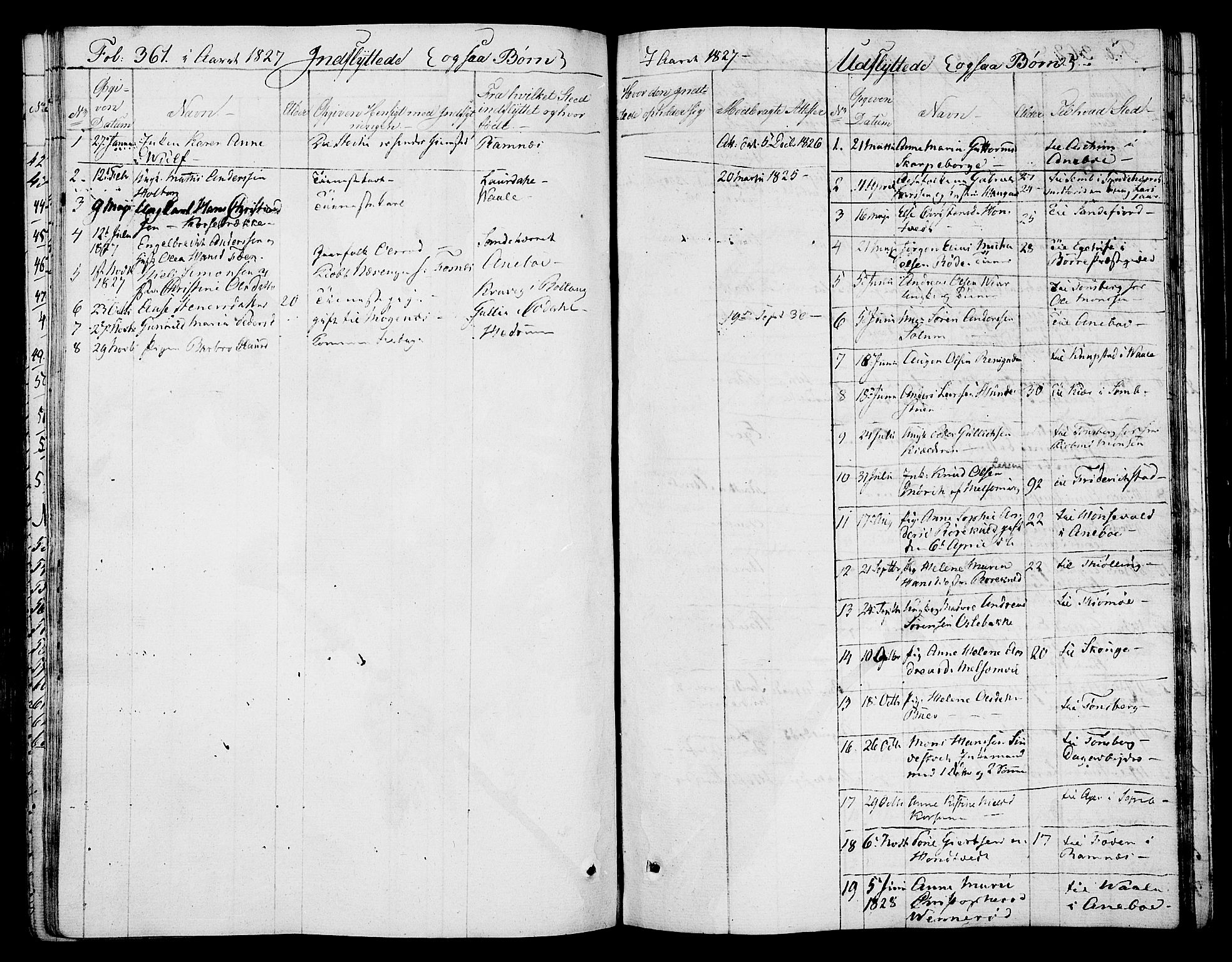 Stokke kirkebøker, SAKO/A-320/F/Fa/L0006: Parish register (official) no. I 6, 1826-1843, p. 361