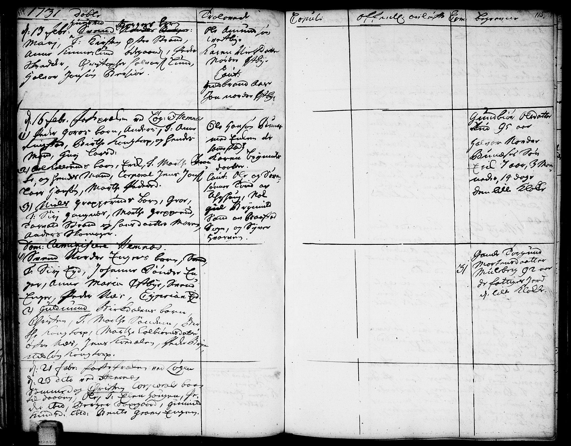 Høland prestekontor Kirkebøker, AV/SAO-A-10346a/F/Fa/L0002: Parish register (official) no. I 2, 1728-1738, p. 114-115