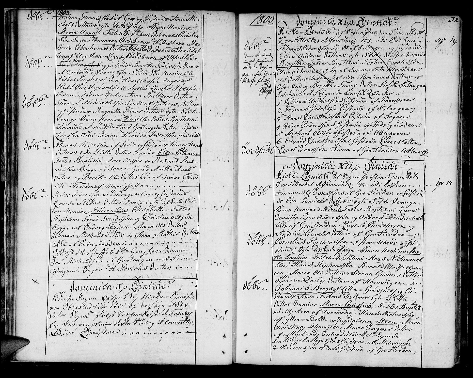 Ibestad sokneprestembete, AV/SATØ-S-0077/H/Ha/Haa/L0004kirke: Parish register (official) no. 4, 1801-1824, p. 38