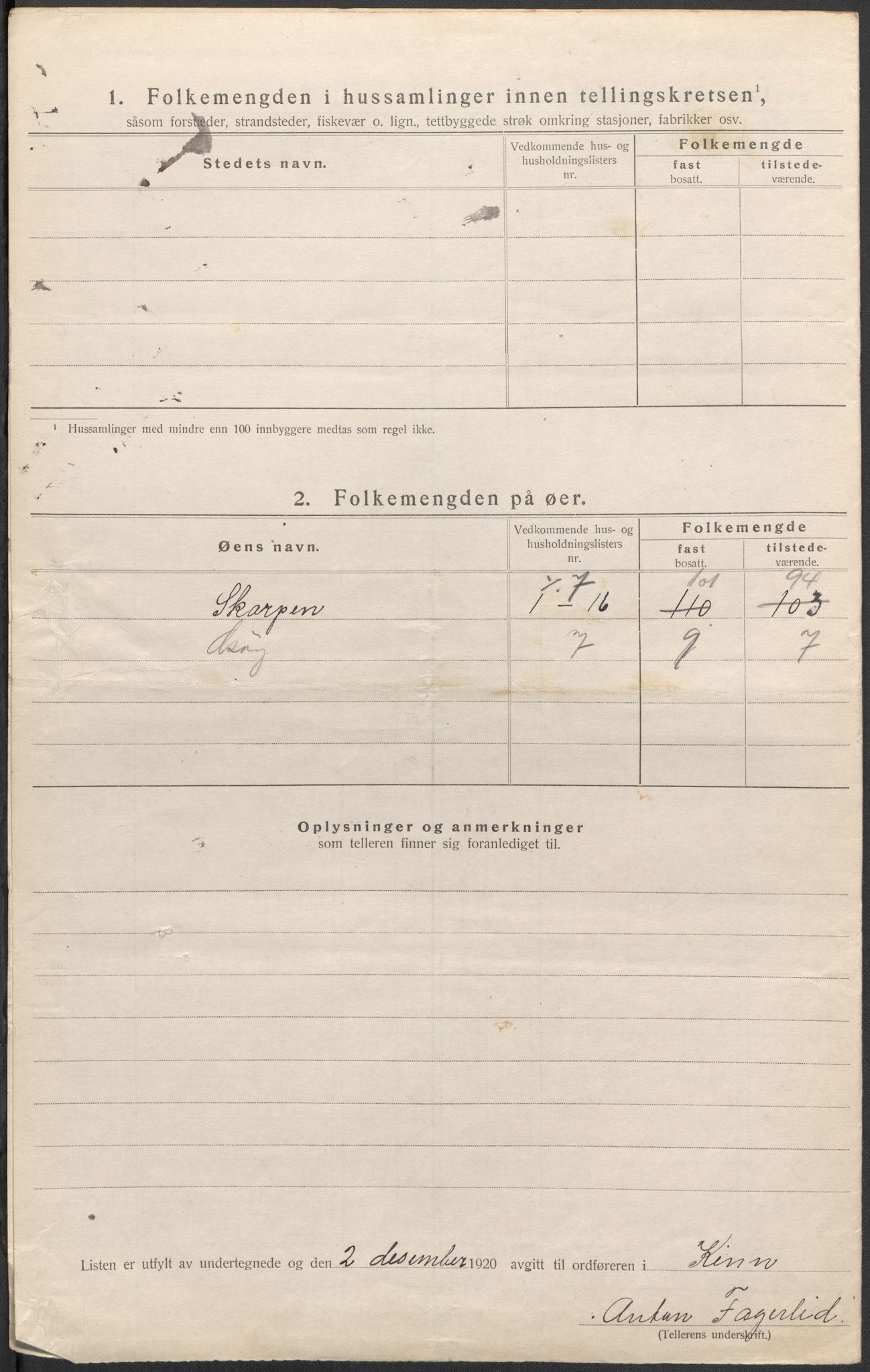 SAB, 1920 census for Kinn, 1920, p. 46
