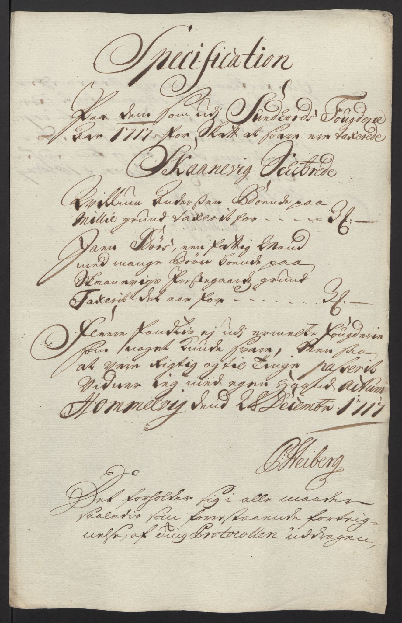 Rentekammeret inntil 1814, Reviderte regnskaper, Fogderegnskap, AV/RA-EA-4092/R48/L2994: Fogderegnskap Sunnhordland og Hardanger, 1717, p. 194