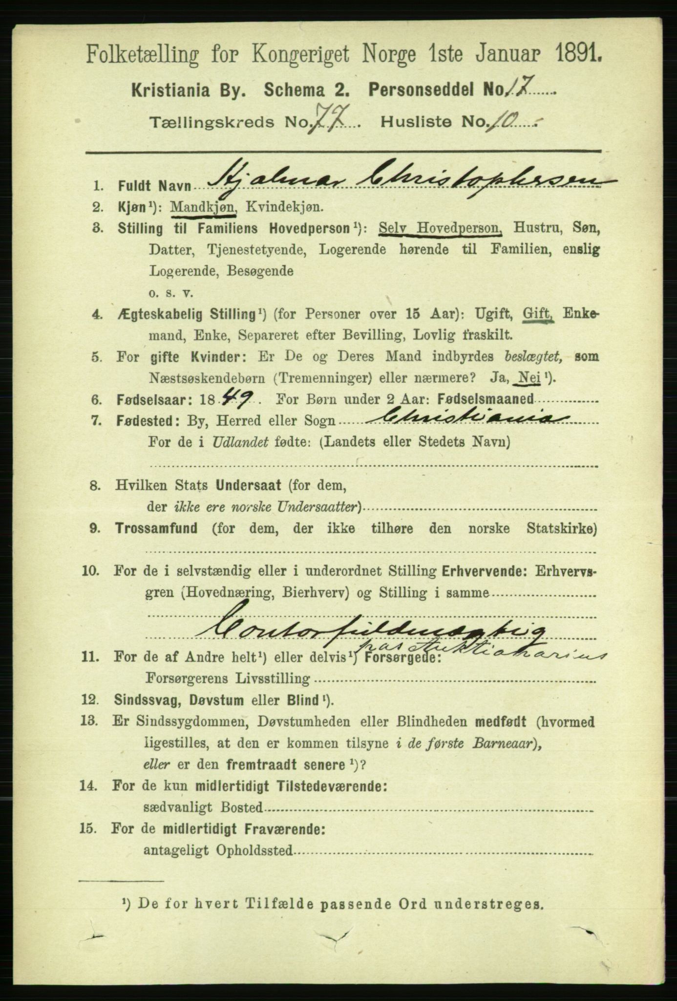 RA, 1891 census for 0301 Kristiania, 1891, p. 40858