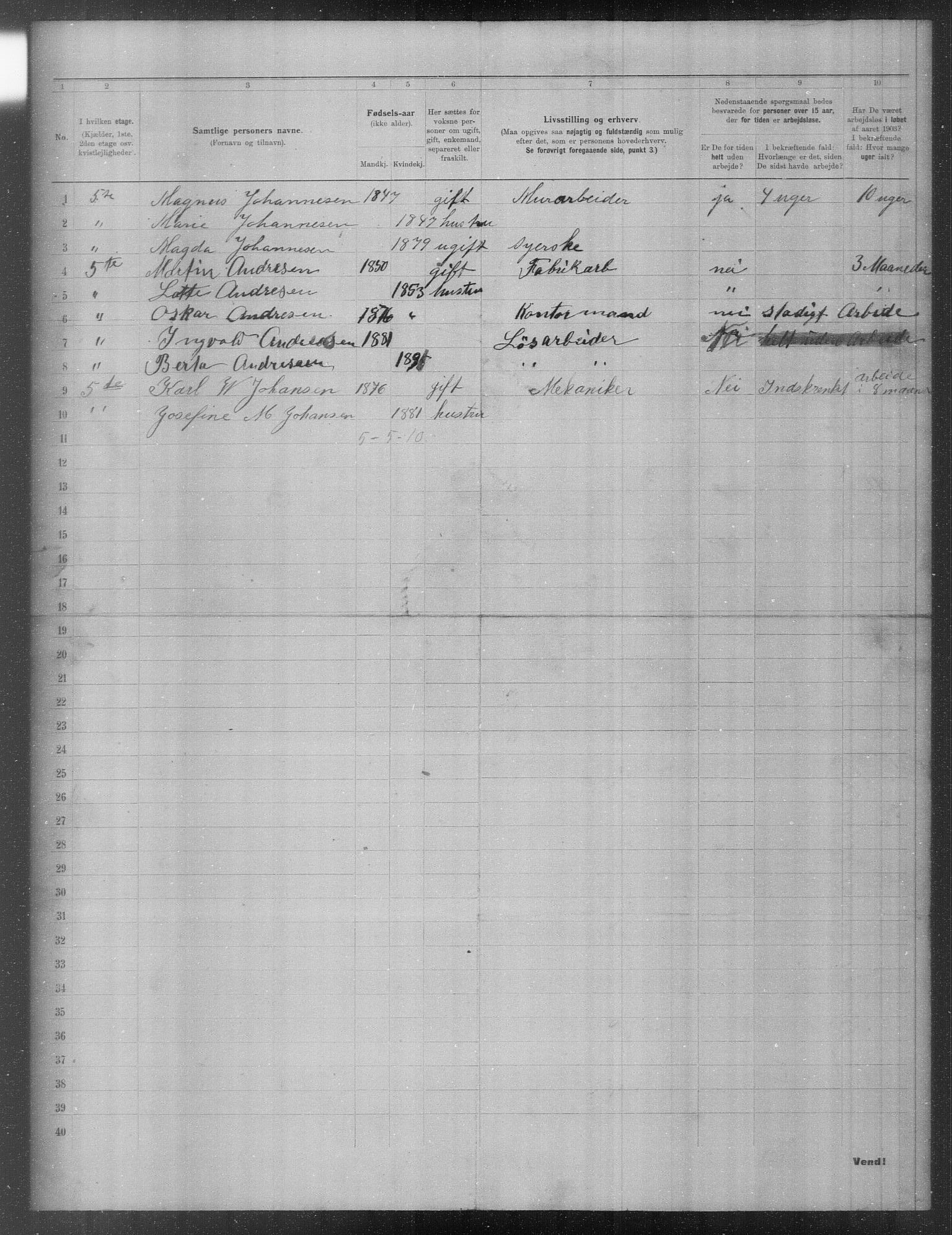 OBA, Municipal Census 1903 for Kristiania, 1903, p. 17503