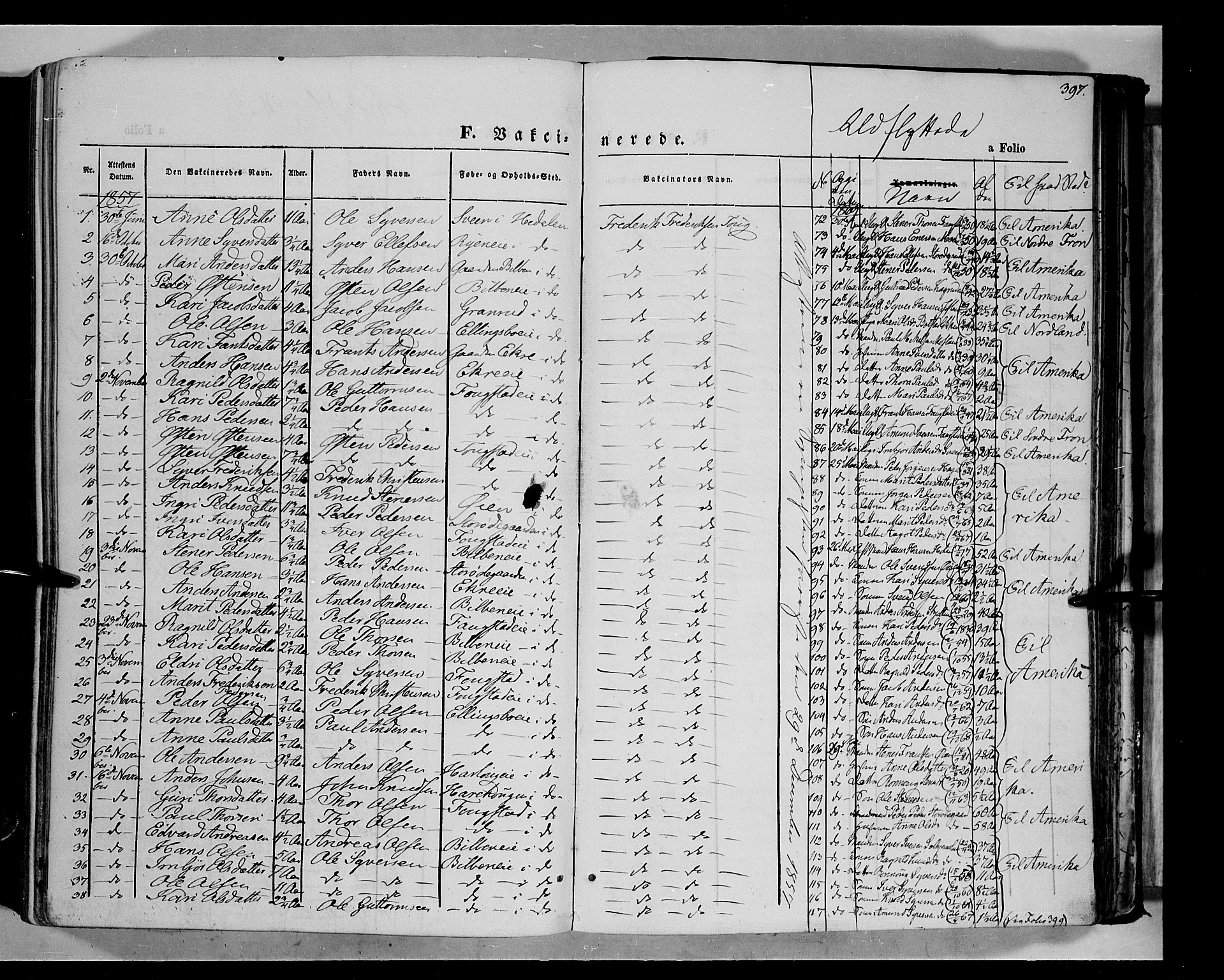 Vågå prestekontor, SAH/PREST-076/H/Ha/Haa/L0006: Parish register (official) no. 6 /1, 1856-1872, p. 397