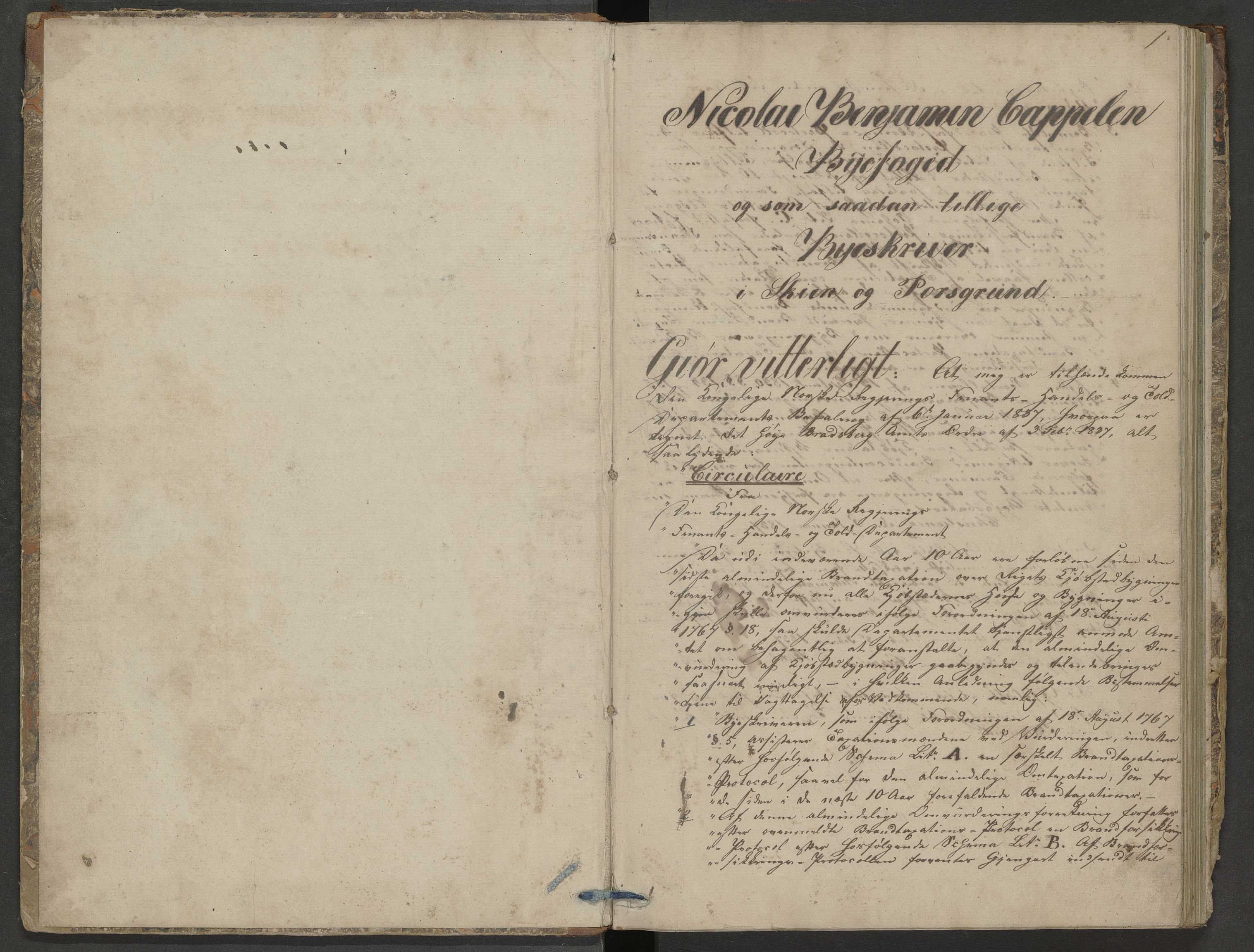 Porsgrunn magistrat, SAKO/A-859/F/Fa/L0006: Branntakstprotokoll, 1837-1843