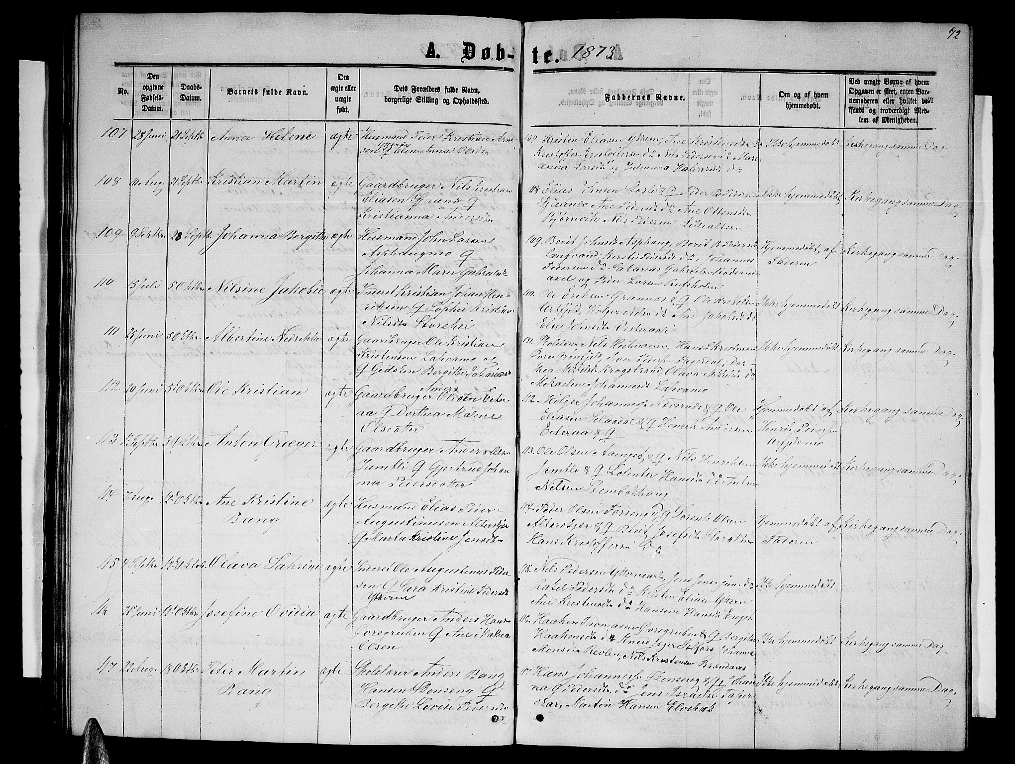 Ministerialprotokoller, klokkerbøker og fødselsregistre - Nordland, AV/SAT-A-1459/827/L0415: Parish register (copy) no. 827C04, 1864-1886, p. 92