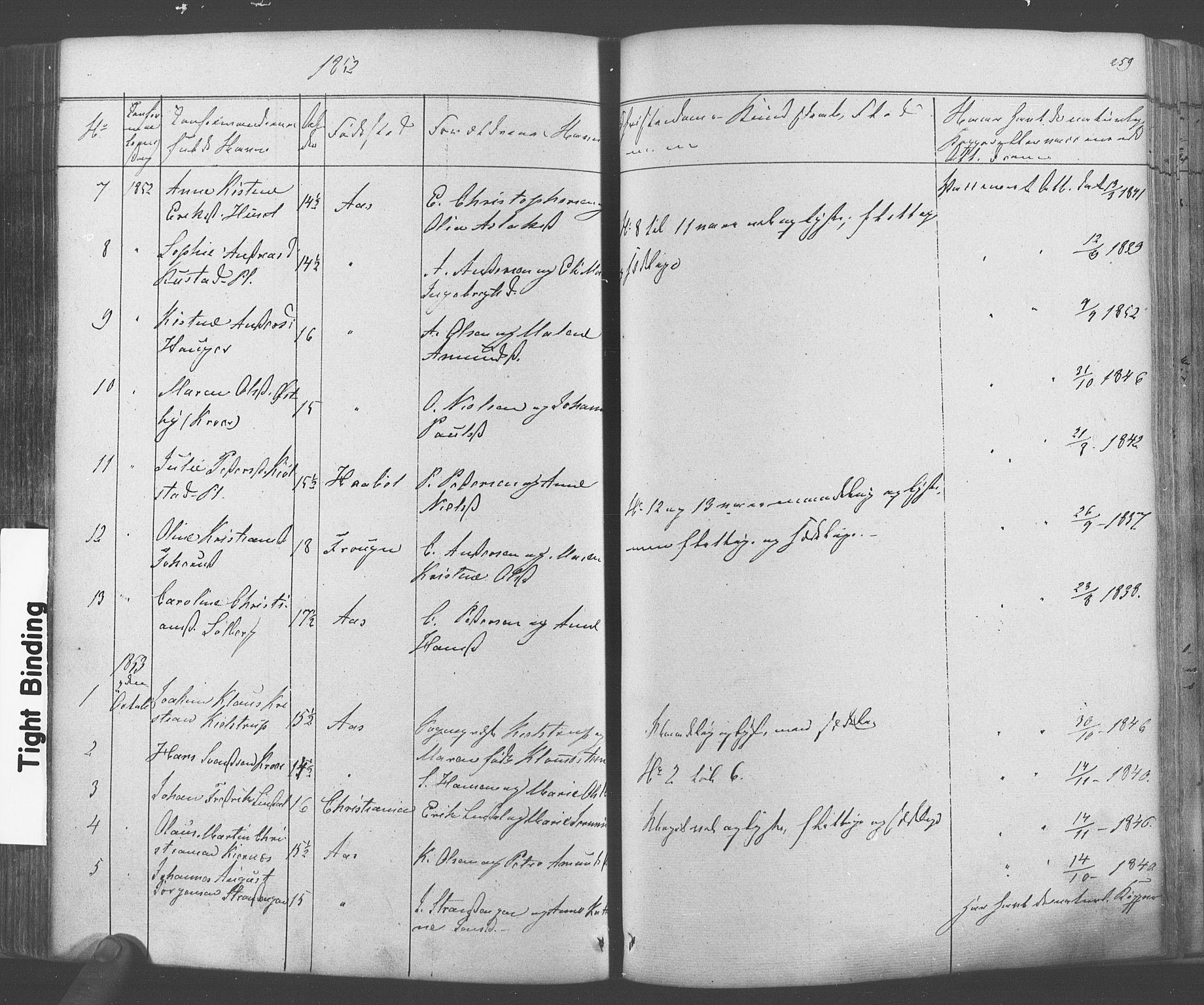 Ås prestekontor Kirkebøker, AV/SAO-A-10894/F/Fa/L0006: Parish register (official) no. I 6, 1841-1853, p. 258-259