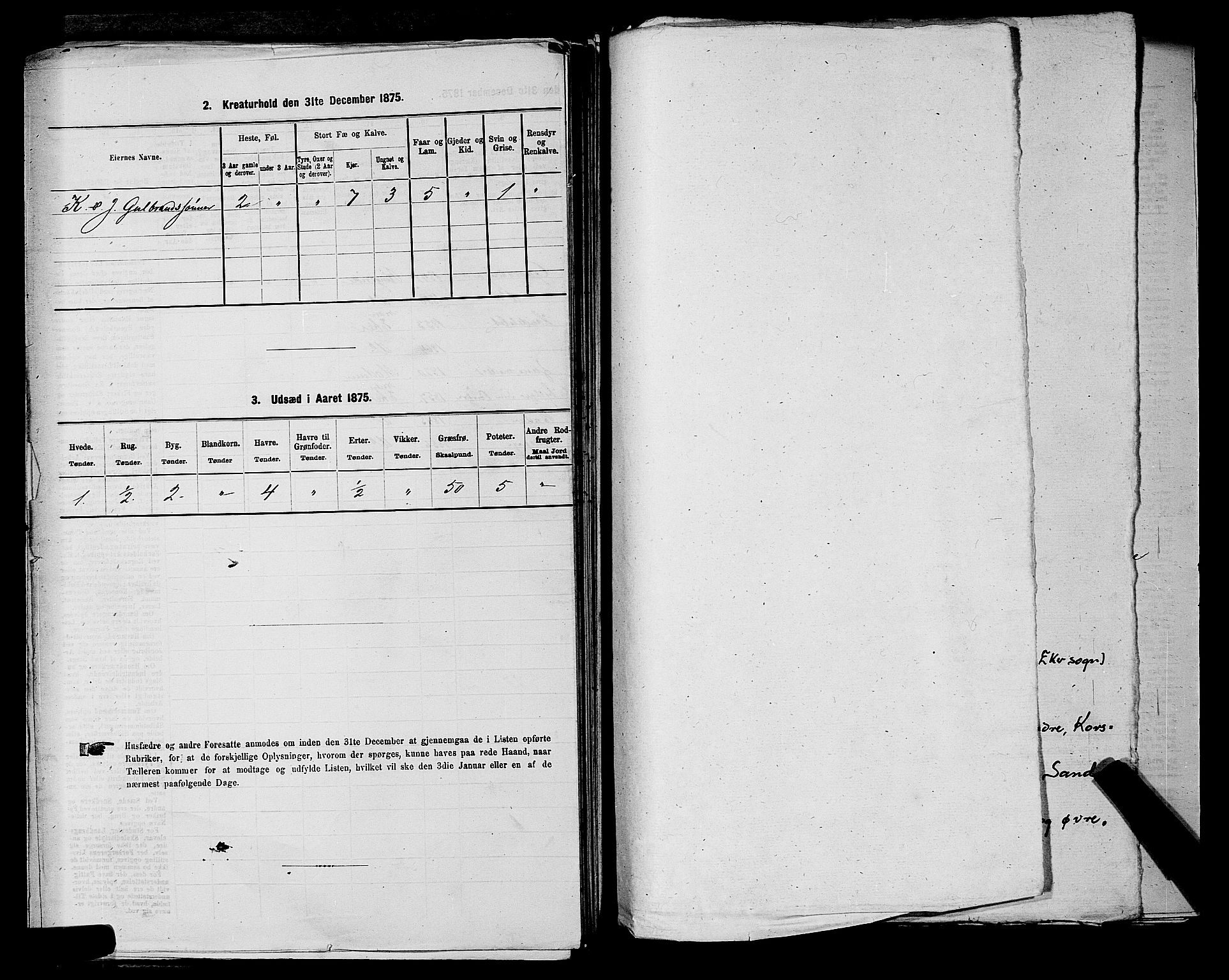 SAKO, 1875 census for 0624P Eiker, 1875, p. 3350