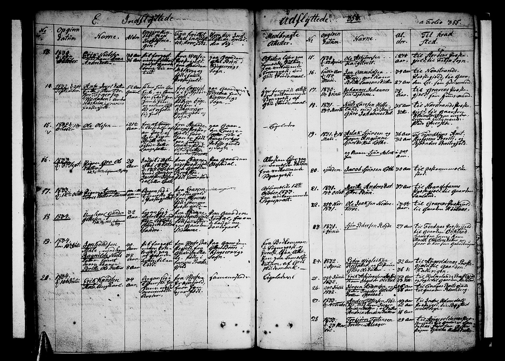 Ullensvang sokneprestembete, SAB/A-78701/H/Haa: Parish register (official) no. A 10, 1825-1853, p. 356