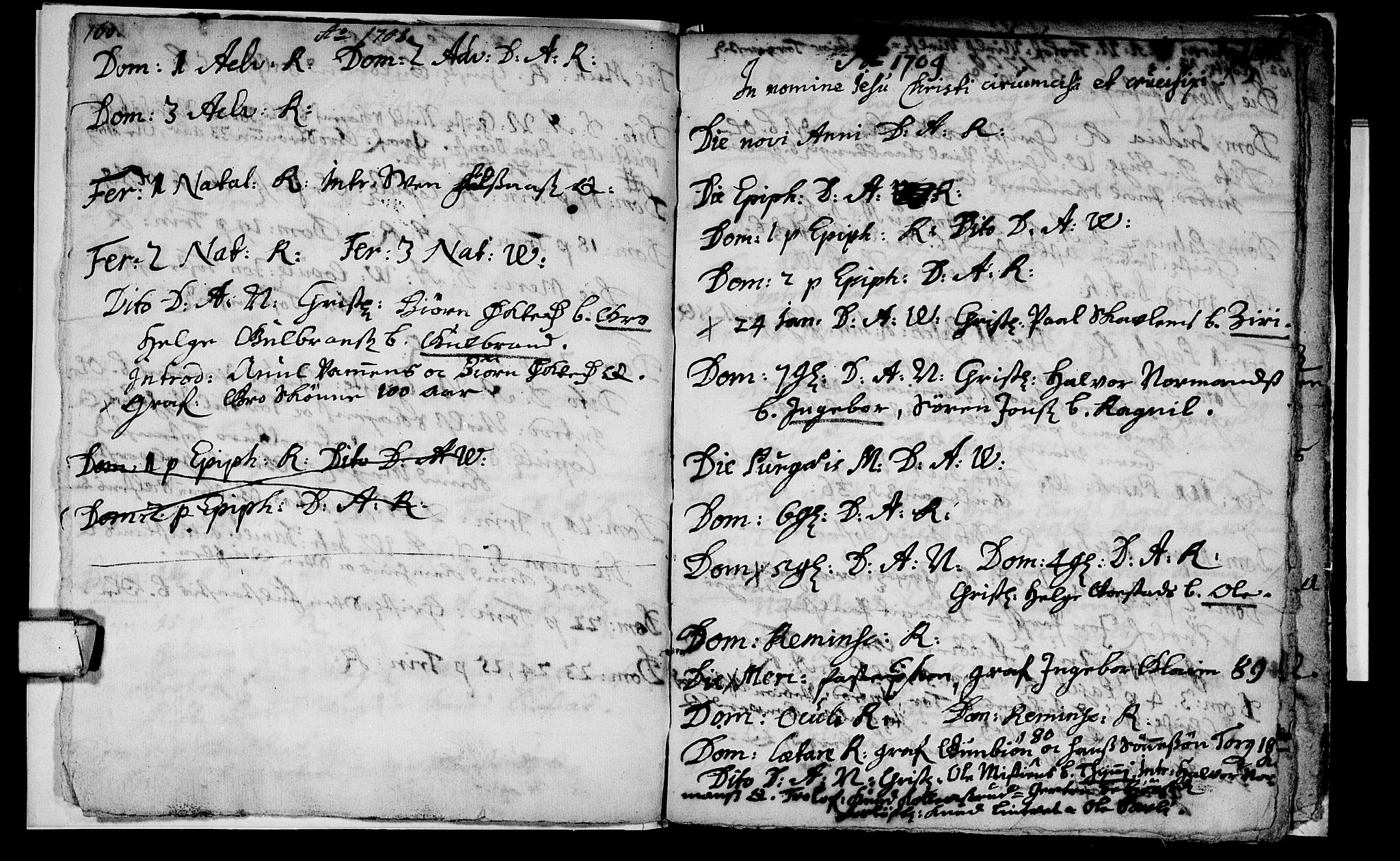 Rollag kirkebøker, AV/SAKO-A-240/F/Fa/L0001: Parish register (official) no. I 1, 1708-1712, p. 160-161