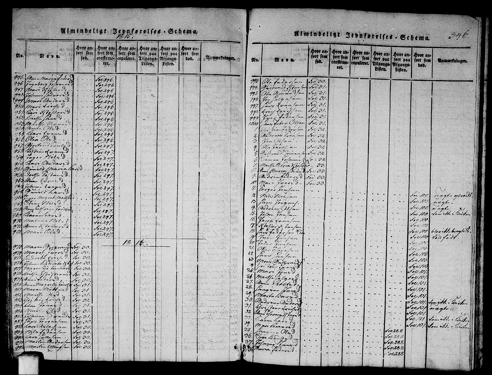 Asker prestekontor Kirkebøker, SAO/A-10256a/G/Ga/L0001: Parish register (copy) no. I 1, 1814-1830, p. 346