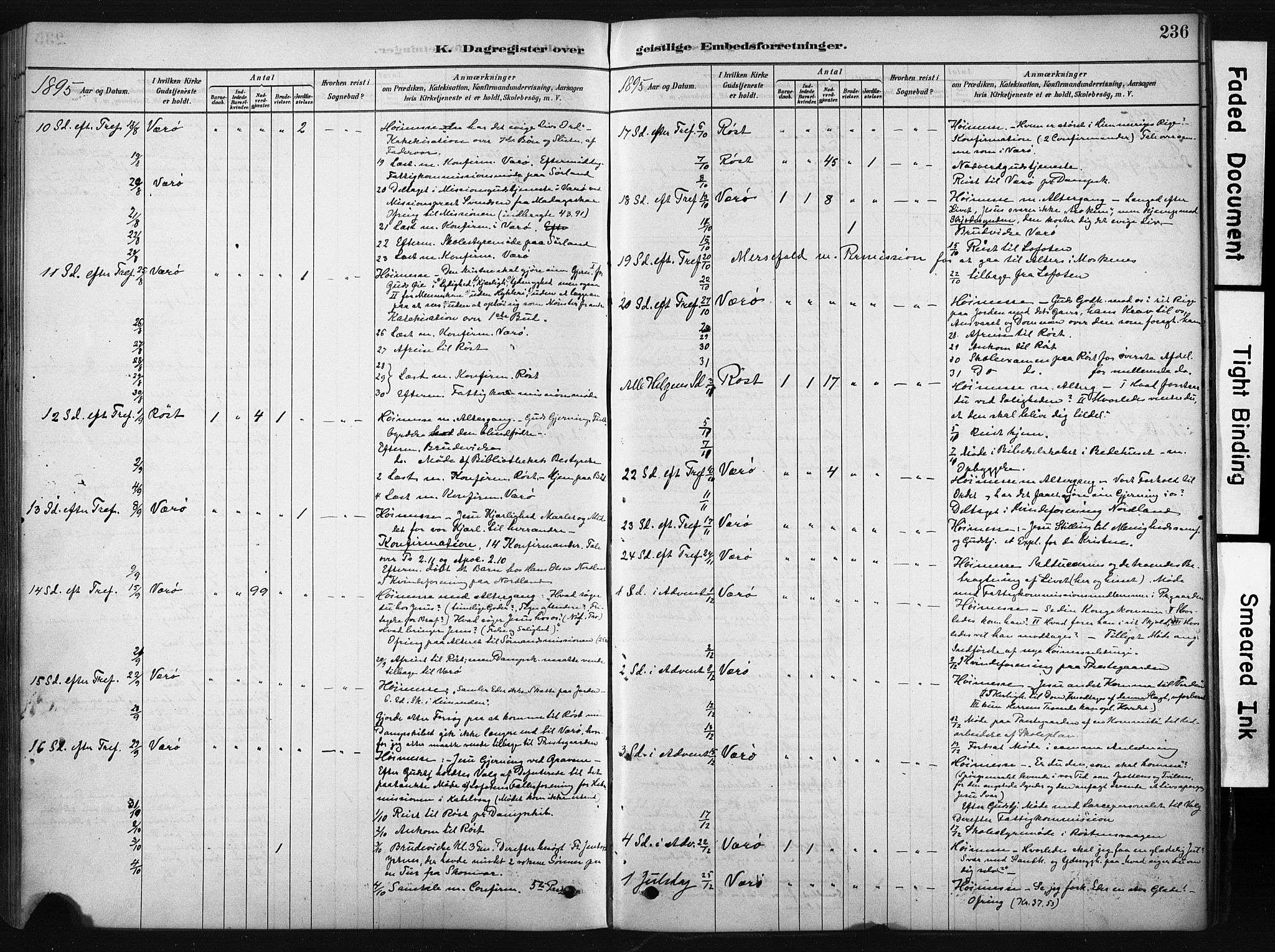 Ministerialprotokoller, klokkerbøker og fødselsregistre - Nordland, AV/SAT-A-1459/808/L0128: Parish register (official) no. 808A01, 1880-1902, p. 236