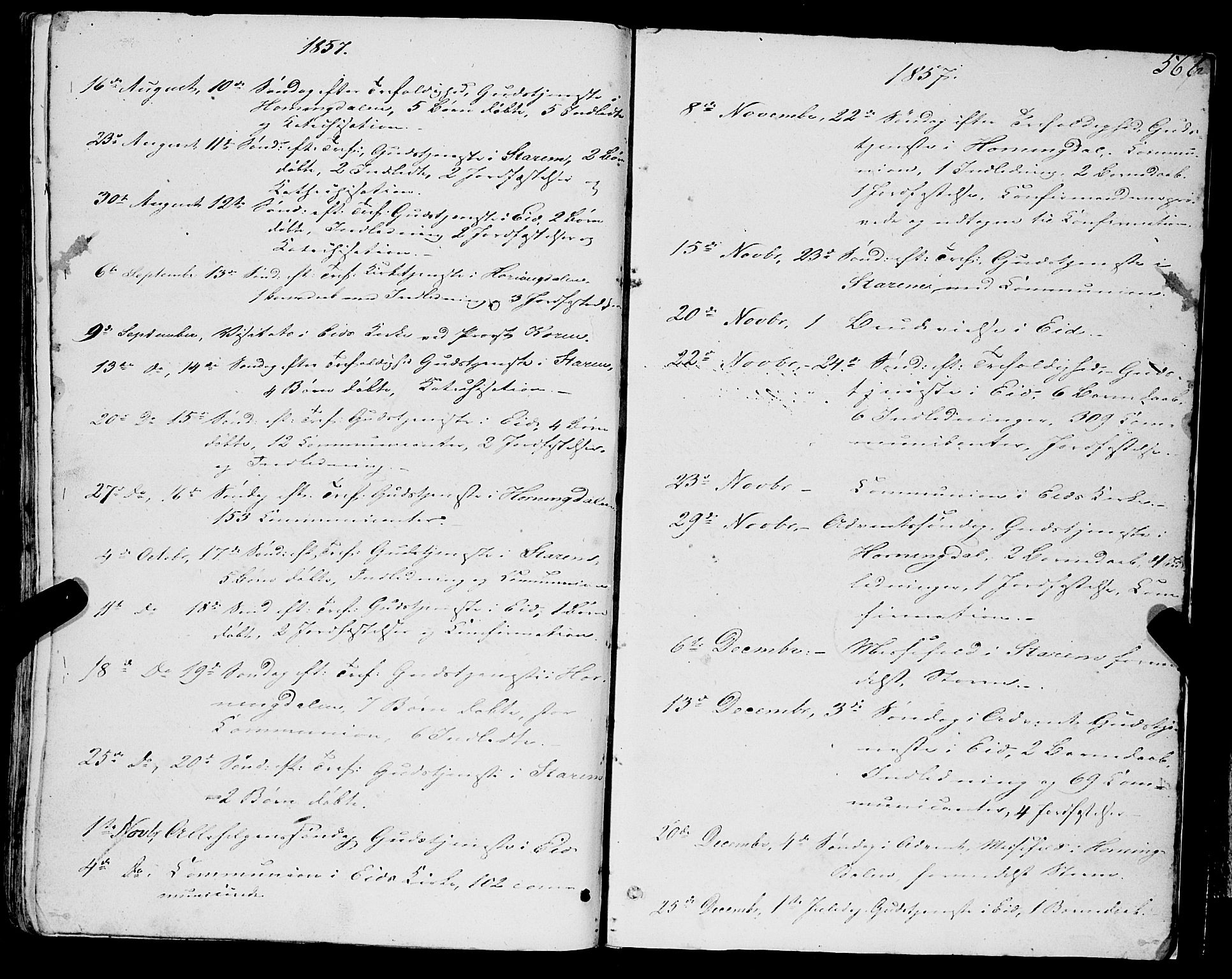 Eid sokneprestembete, AV/SAB-A-82301/H/Haa/Haaa/L0007: Parish register (official) no. A 7, 1844-1858, p. 566