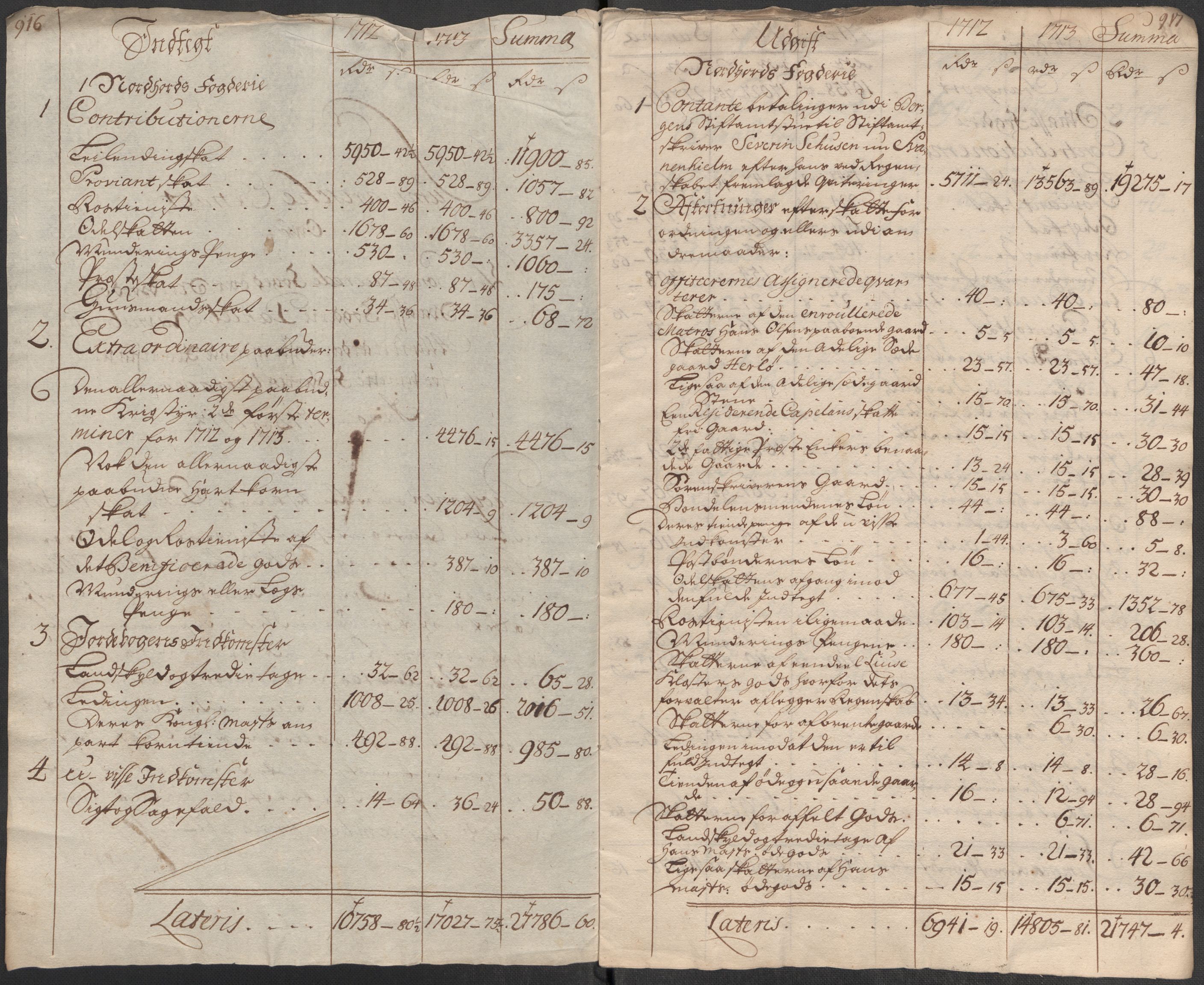 Rentekammeret inntil 1814, Reviderte regnskaper, Fogderegnskap, AV/RA-EA-4092/R51/L3195: Fogderegnskap Nordhordland og Voss, 1713, p. 15