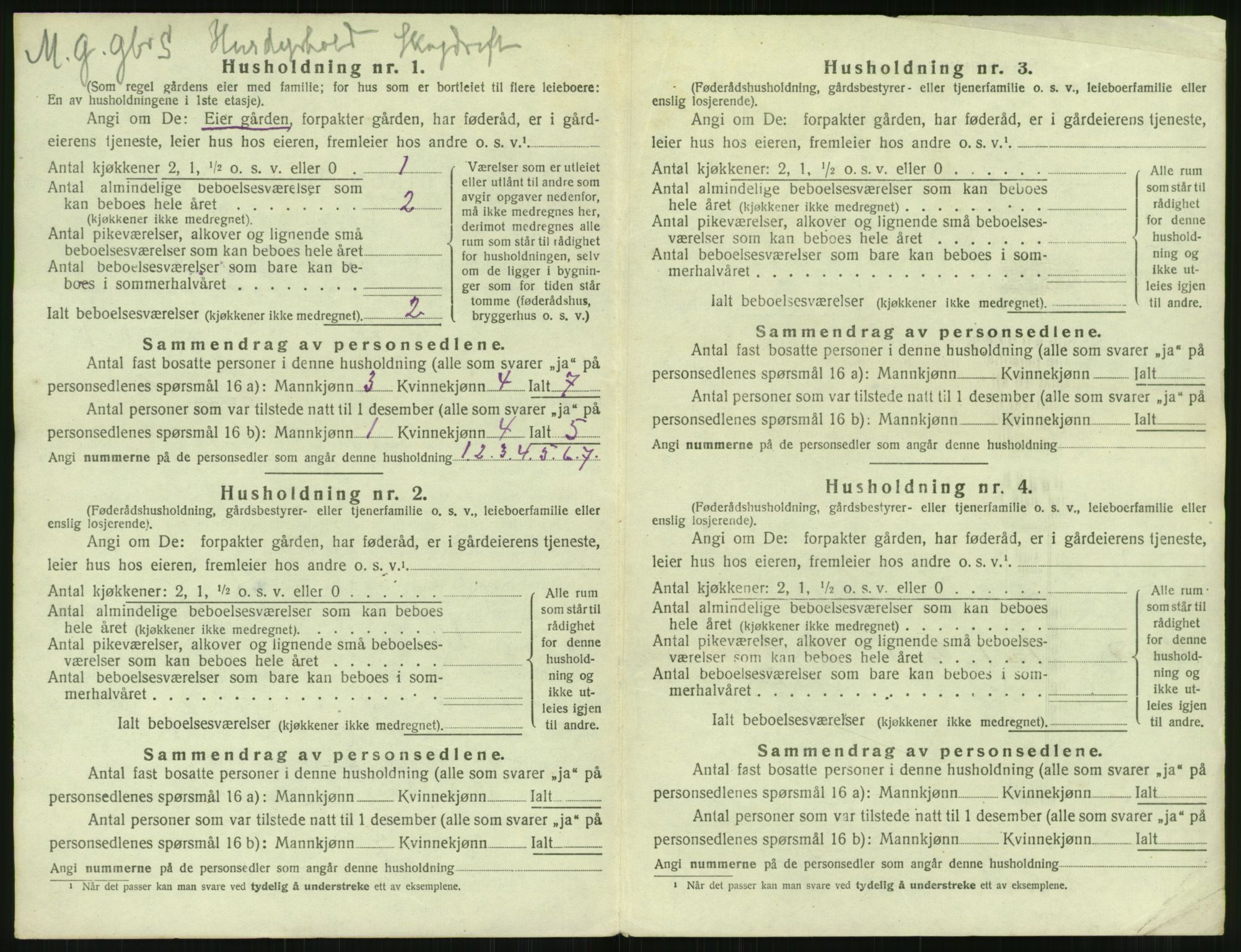 SAT, 1920 census for Nordfold, 1920, p. 512