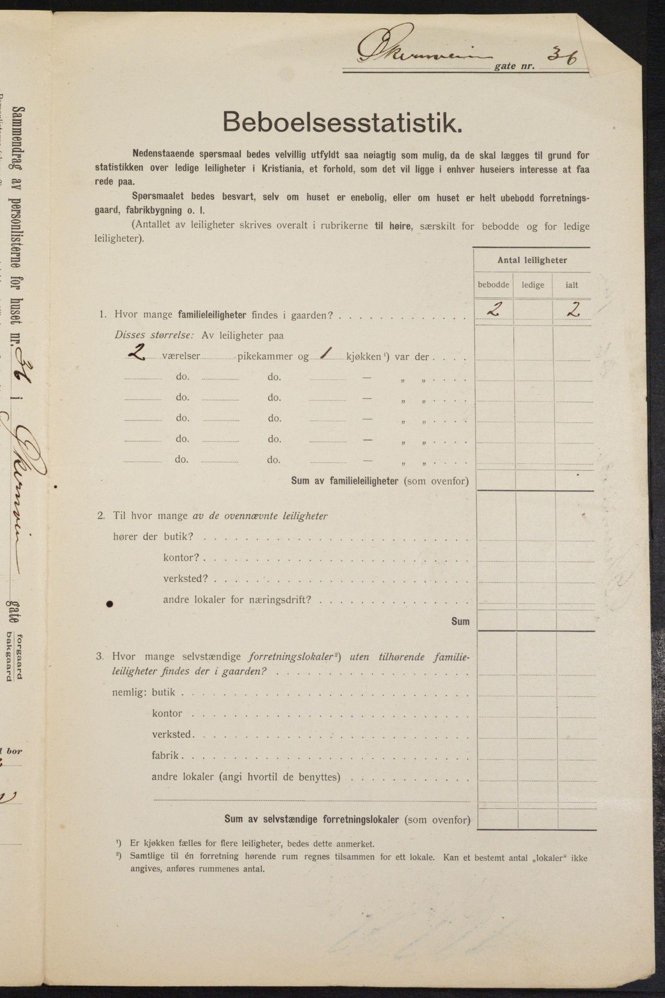 OBA, Municipal Census 1912 for Kristiania, 1912, p. 128888