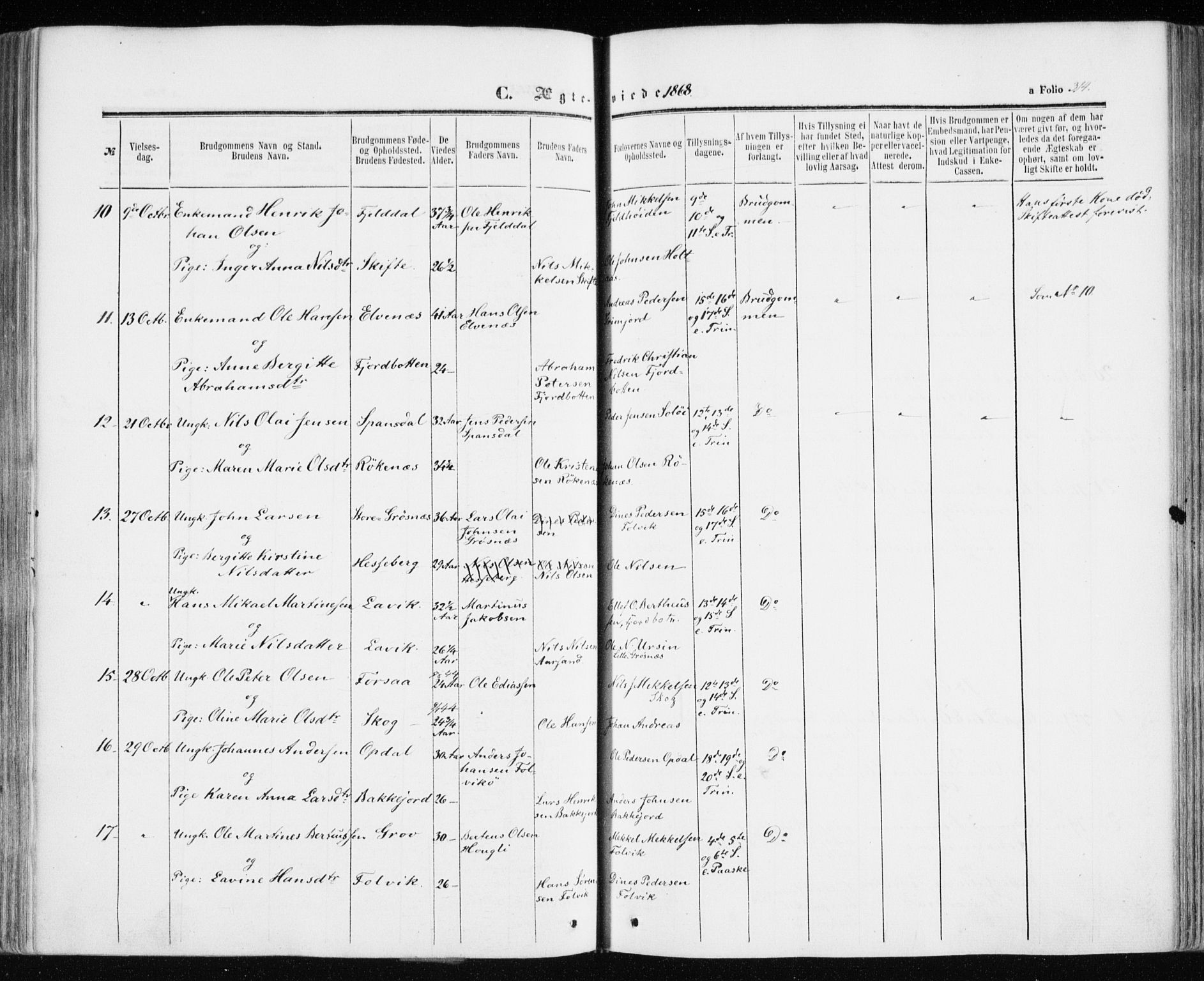 Ibestad sokneprestembete, SATØ/S-0077/H/Ha/Haa/L0009kirke: Parish register (official) no. 9, 1859-1868, p. 314