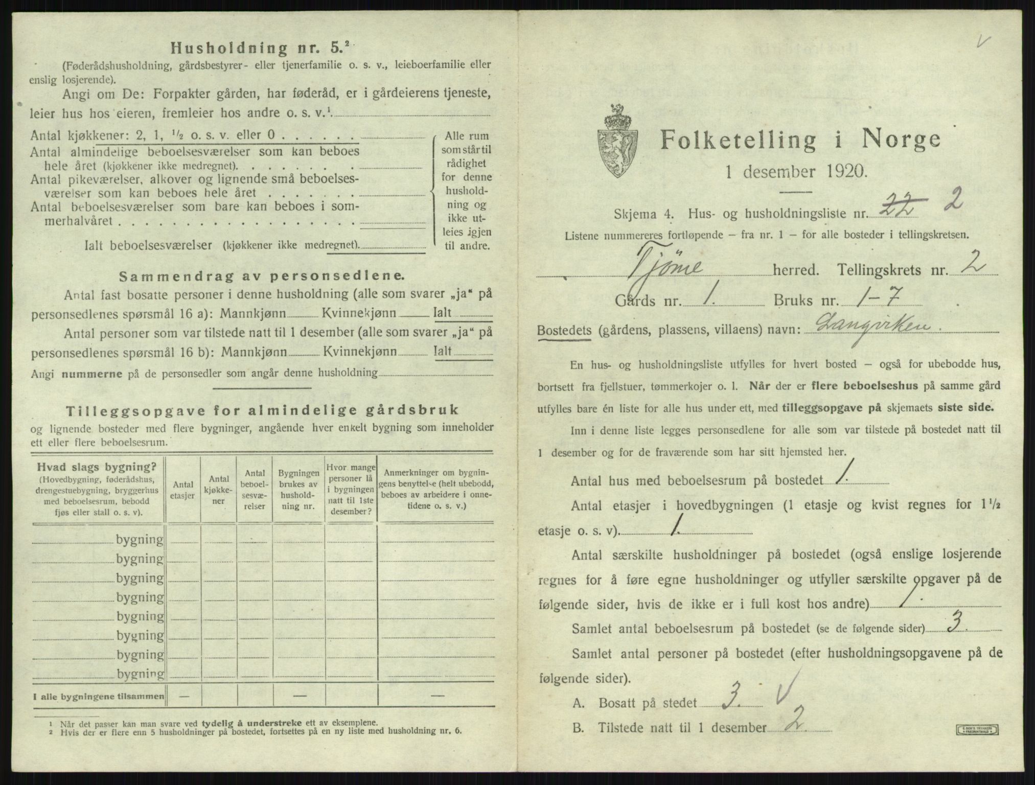 SAKO, 1920 census for Tjøme, 1920, p. 355