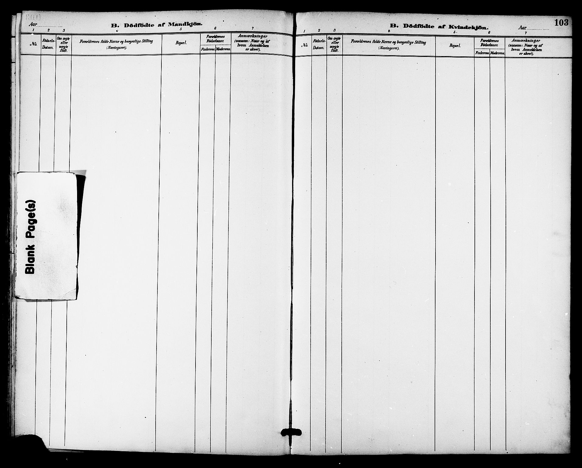 Ministerialprotokoller, klokkerbøker og fødselsregistre - Nordland, SAT/A-1459/841/L0610: Parish register (official) no. 841A14, 1890-1901, p. 103