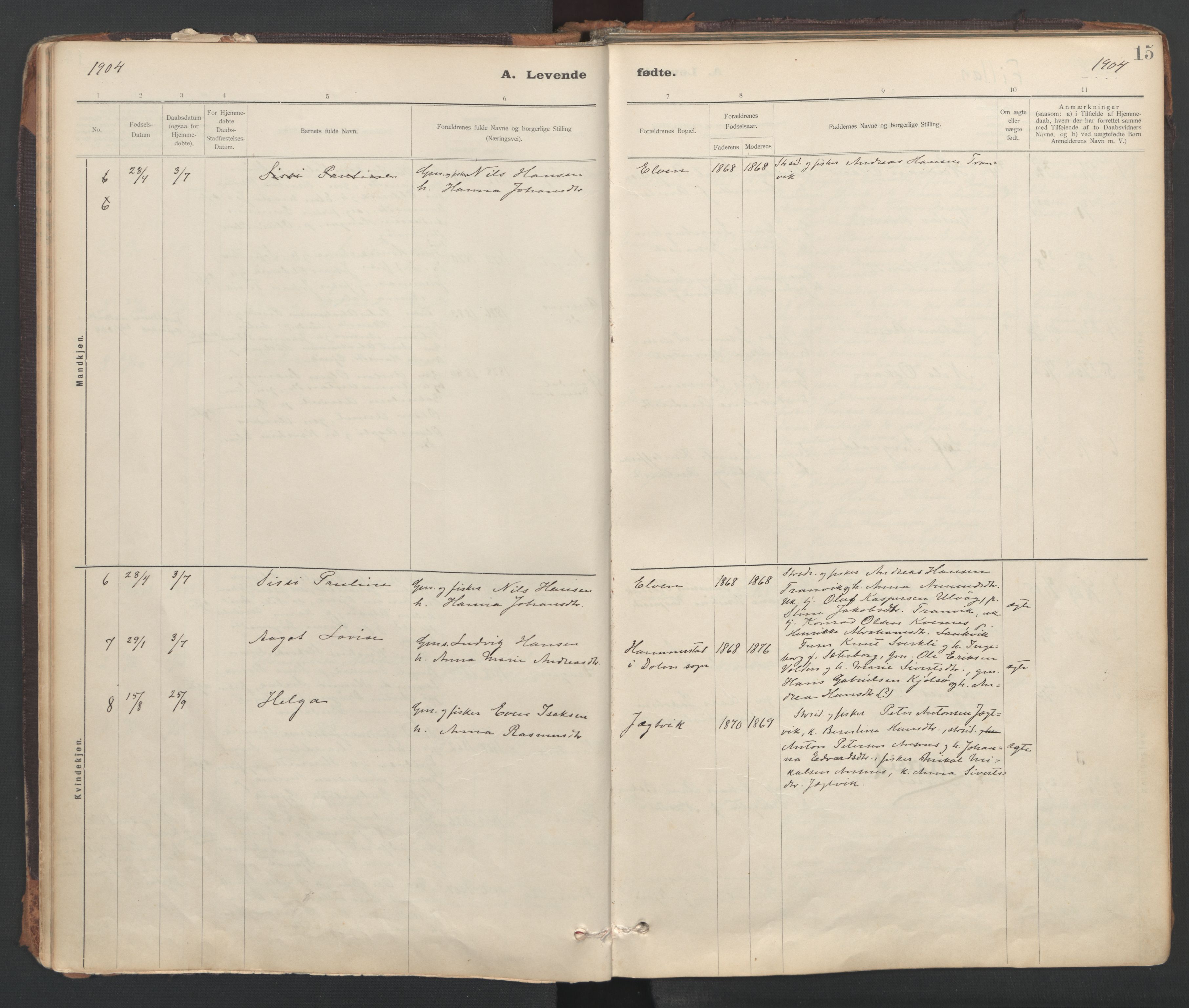 Ministerialprotokoller, klokkerbøker og fødselsregistre - Sør-Trøndelag, AV/SAT-A-1456/637/L0559: Parish register (official) no. 637A02, 1899-1923, p. 15