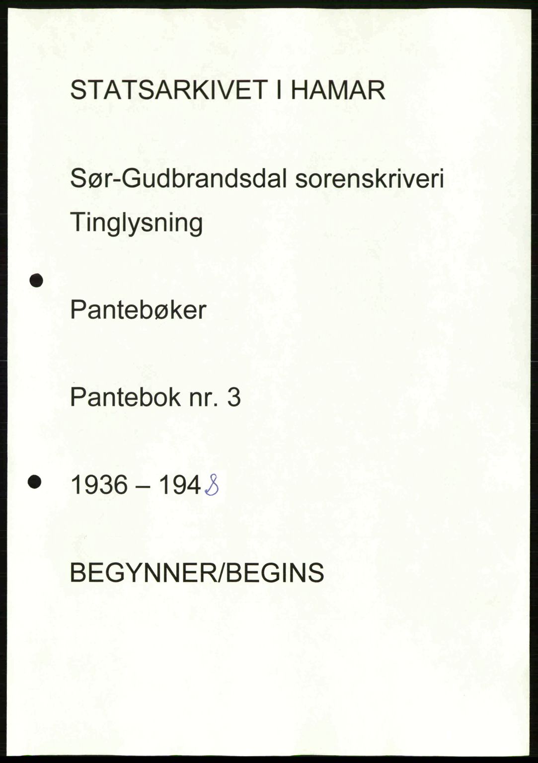 Sør-Gudbrandsdal tingrett, SAH/TING-004/H/Hb/Hbf/L0001: Mortgage book no. C3a, 1936-1945