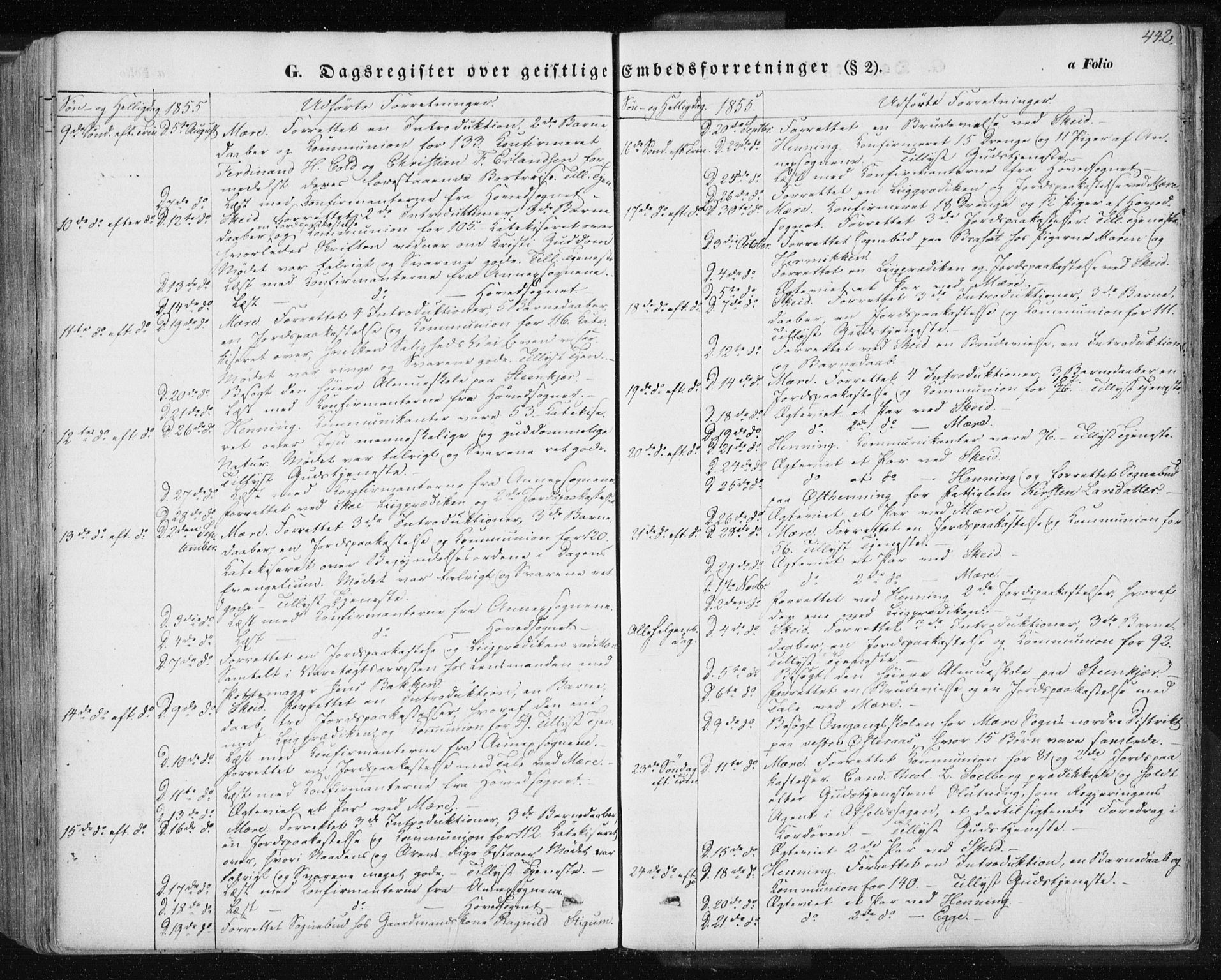 Ministerialprotokoller, klokkerbøker og fødselsregistre - Nord-Trøndelag, AV/SAT-A-1458/735/L0342: Parish register (official) no. 735A07 /1, 1849-1862, p. 442