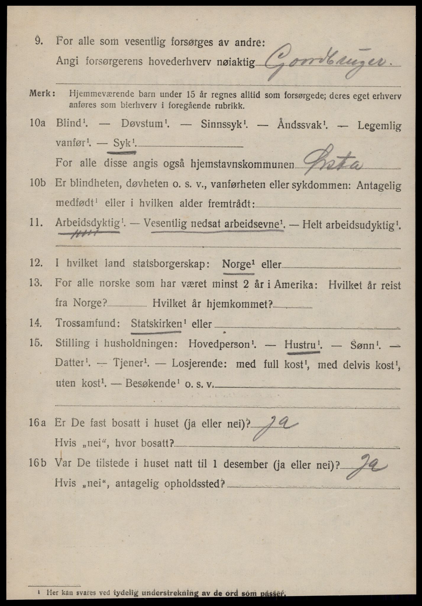 SAT, 1920 census for Ørsta, 1920, p. 4321