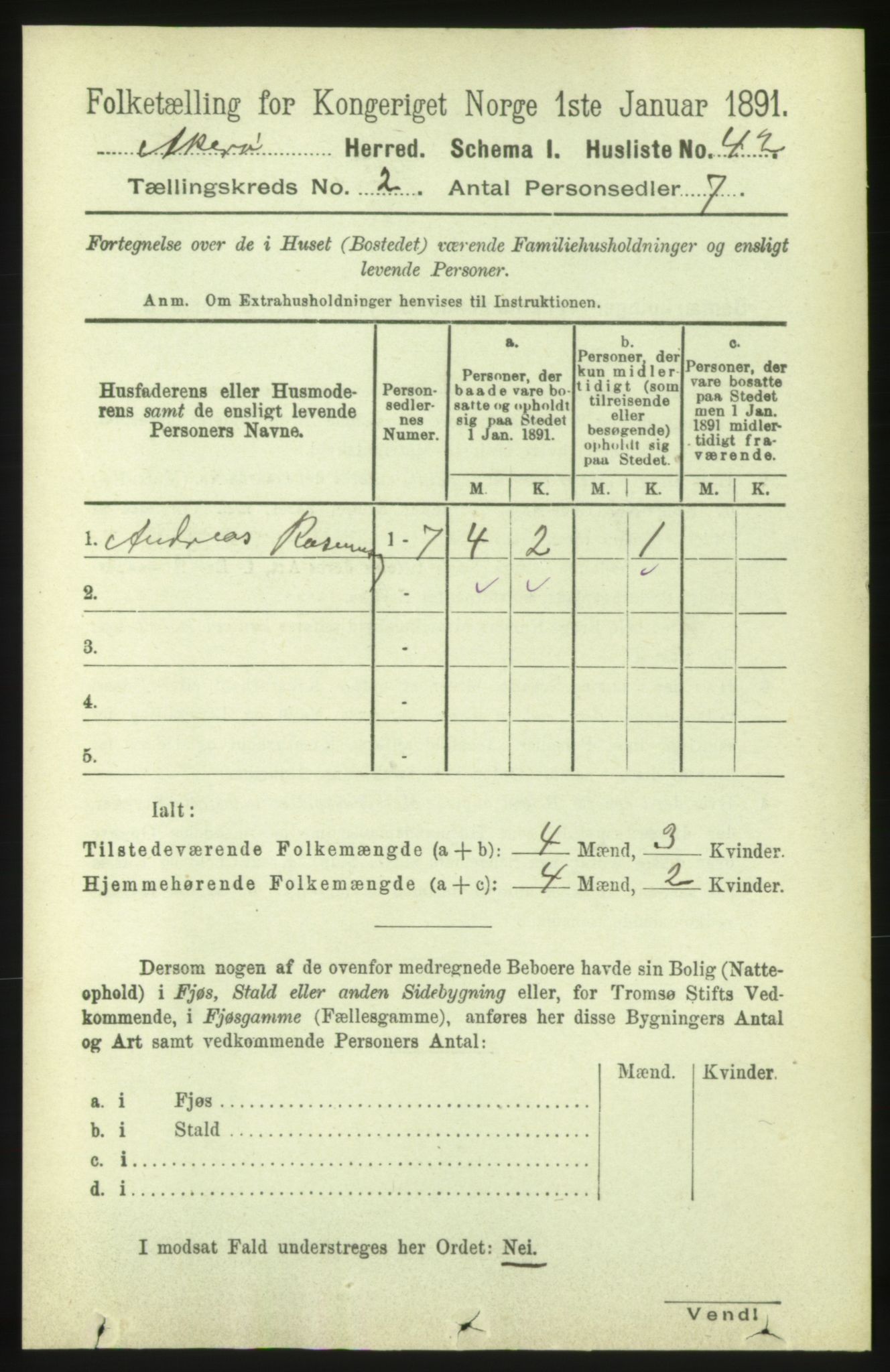 RA, 1891 census for 1545 Aukra, 1891, p. 616