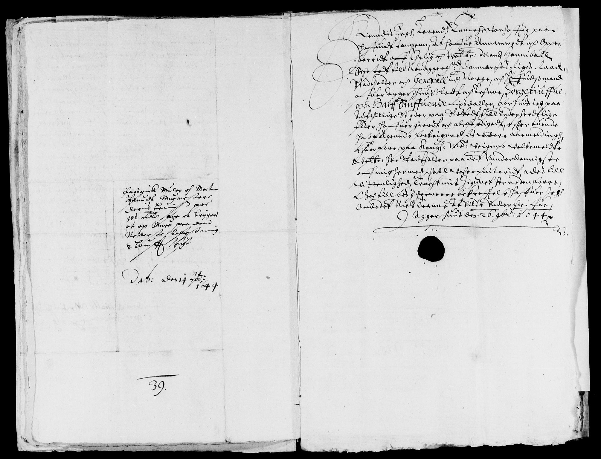 Rentekammeret inntil 1814, Reviderte regnskaper, Lensregnskaper, AV/RA-EA-5023/R/Rb/Rba/L0183: Akershus len, 1644-1646