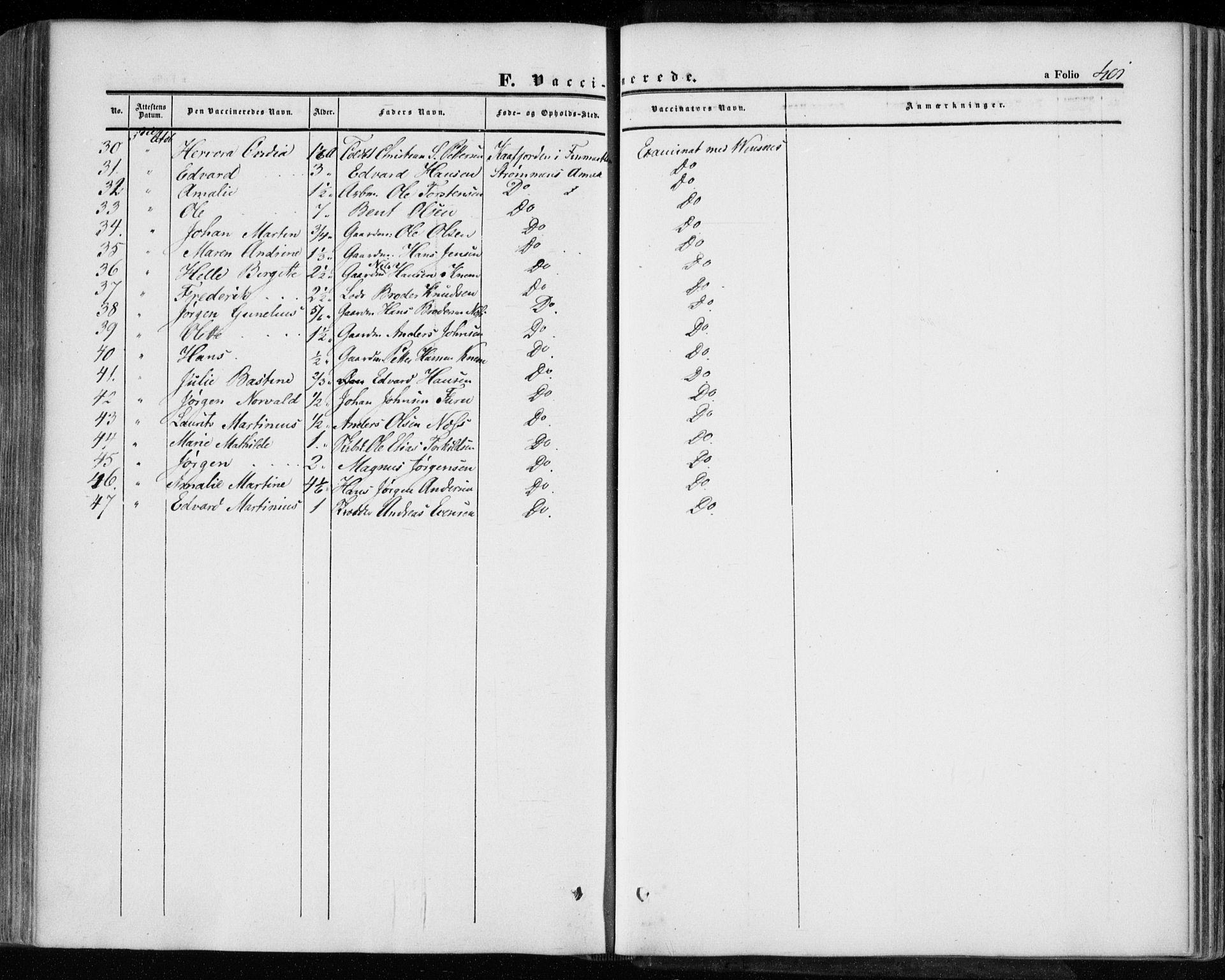 Hurum kirkebøker, SAKO/A-229/F/Fa/L0011: Parish register (official) no. 11, 1847-1860, p. 401