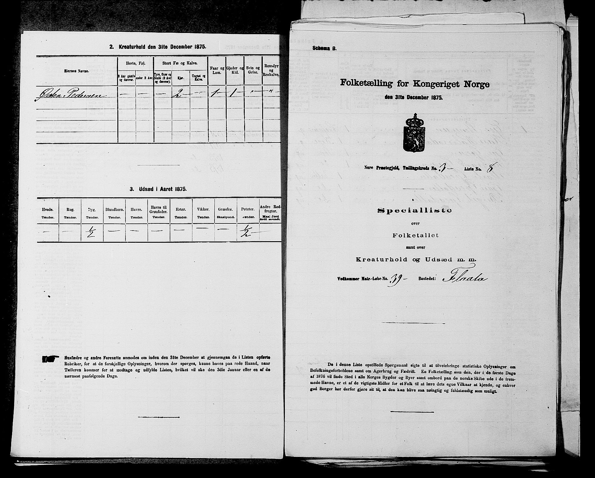 SAKO, 1875 census for 0633P Nore, 1875, p. 427