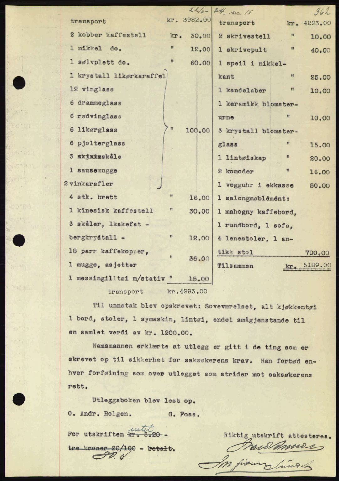 Kristiansund byfogd, AV/SAT-A-4587/A/27: Mortgage book no. 27, 1933-1934, Deed date: 22.06.1934