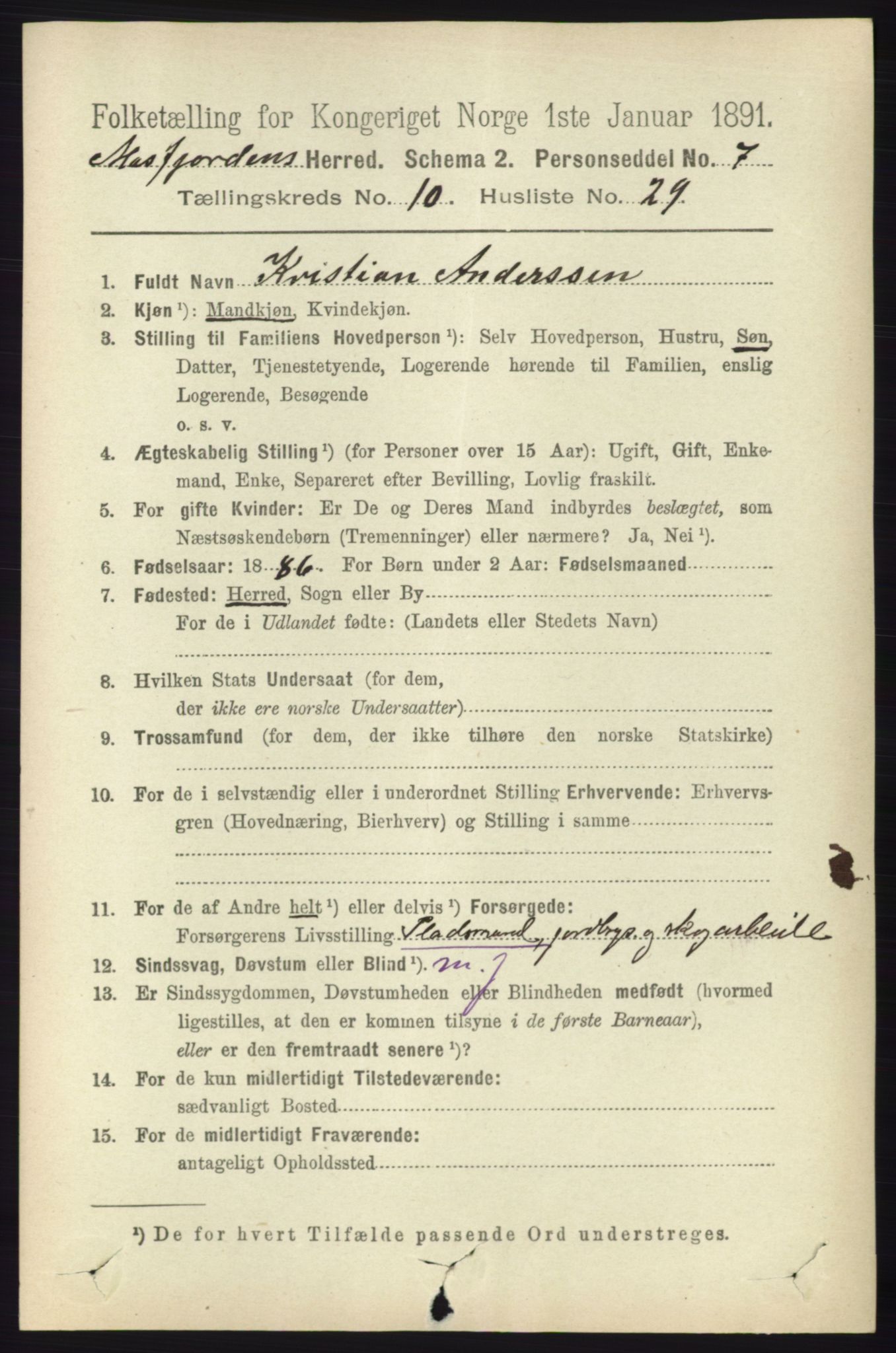 RA, 1891 census for 1266 Masfjorden, 1891, p. 2239