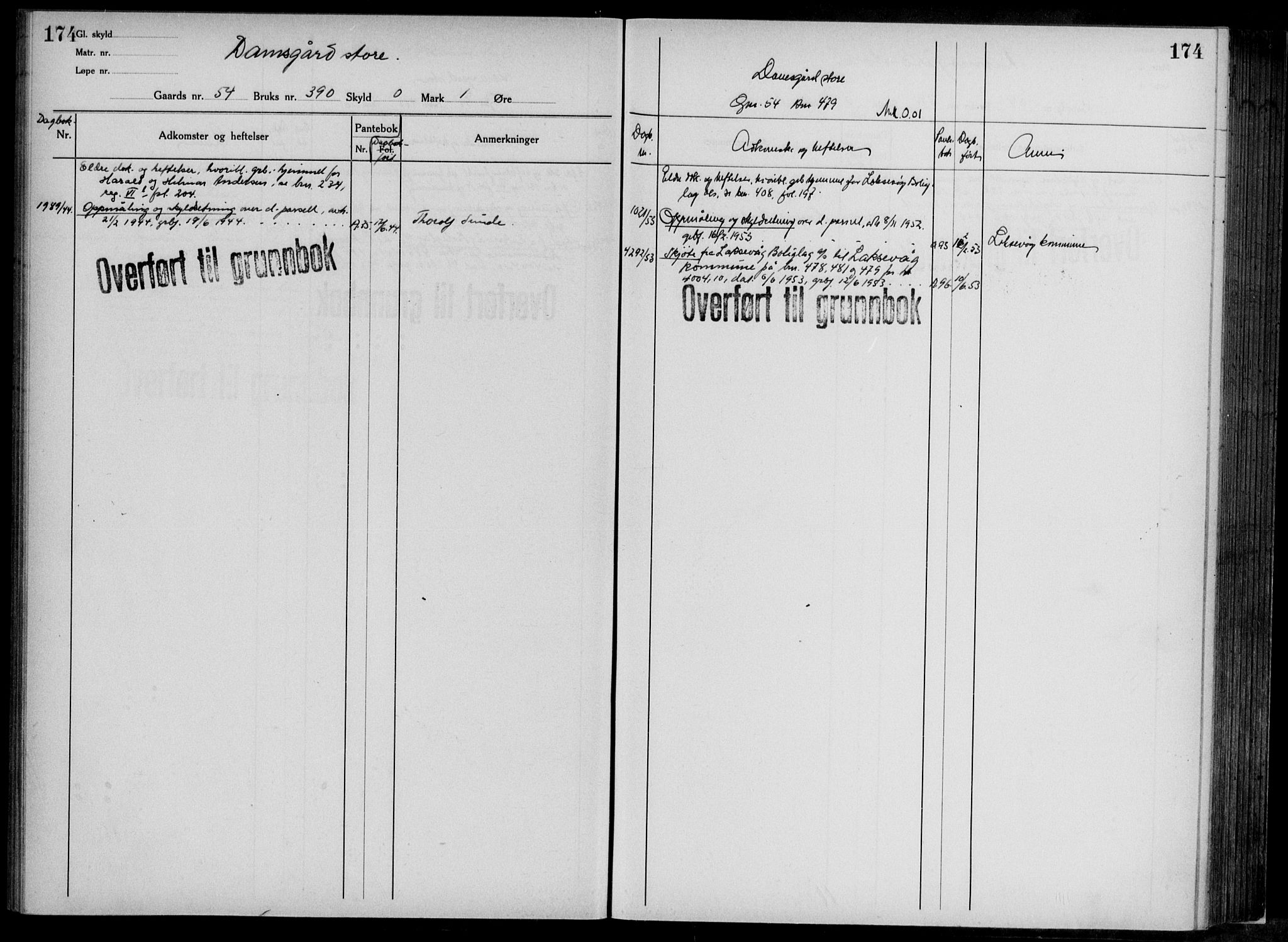 Midhordland sorenskriveri, AV/SAB-A-3001/1/G/Ga/Gab/L0117: Mortgage register no. II.A.b.117, p. 174