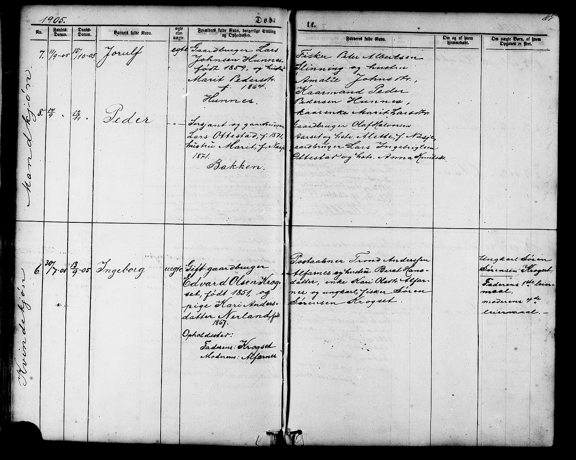 Ministerialprotokoller, klokkerbøker og fødselsregistre - Møre og Romsdal, SAT/A-1454/548/L0614: Parish register (copy) no. 548C02, 1867-1917, p. 65