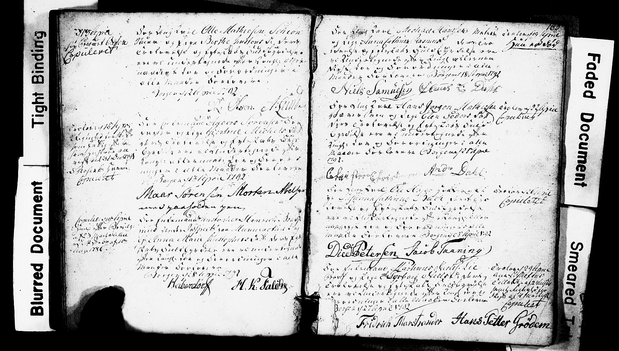 Domkirken sokneprestembete, AV/SAB-A-74801: Best man's statements no. II.5.1, 1767-1792, p. 185