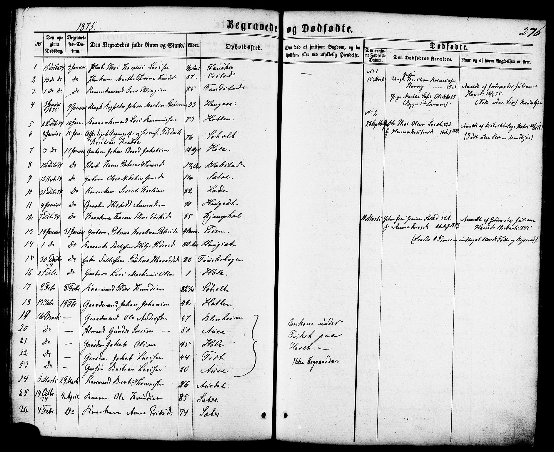 Ministerialprotokoller, klokkerbøker og fødselsregistre - Møre og Romsdal, SAT/A-1454/522/L0314: Parish register (official) no. 522A09, 1863-1877, p. 276